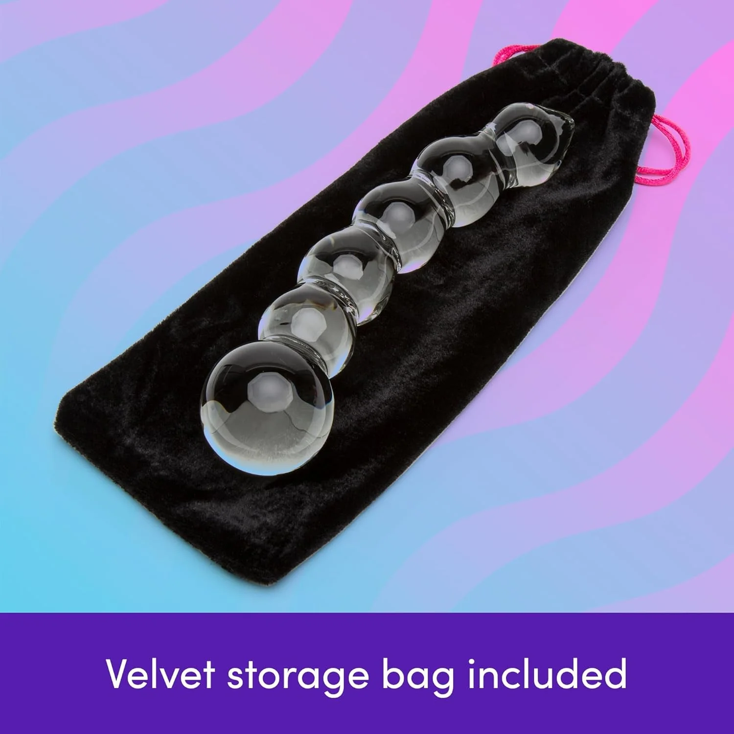 CrystalBead 7-Inch Glass Beaded Dildo - Image 5