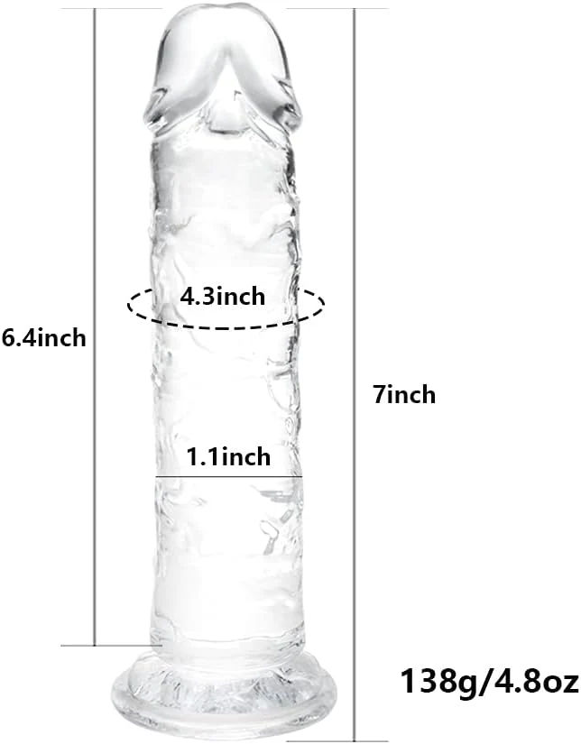 CrystalSoft 7" Beginner Dildo - Image 3