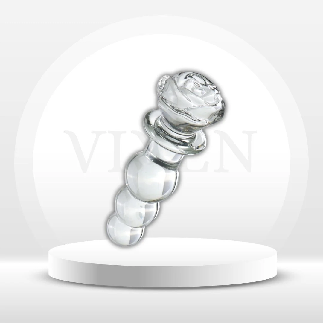 CrystalTrail Glass Beaded Anal Plug