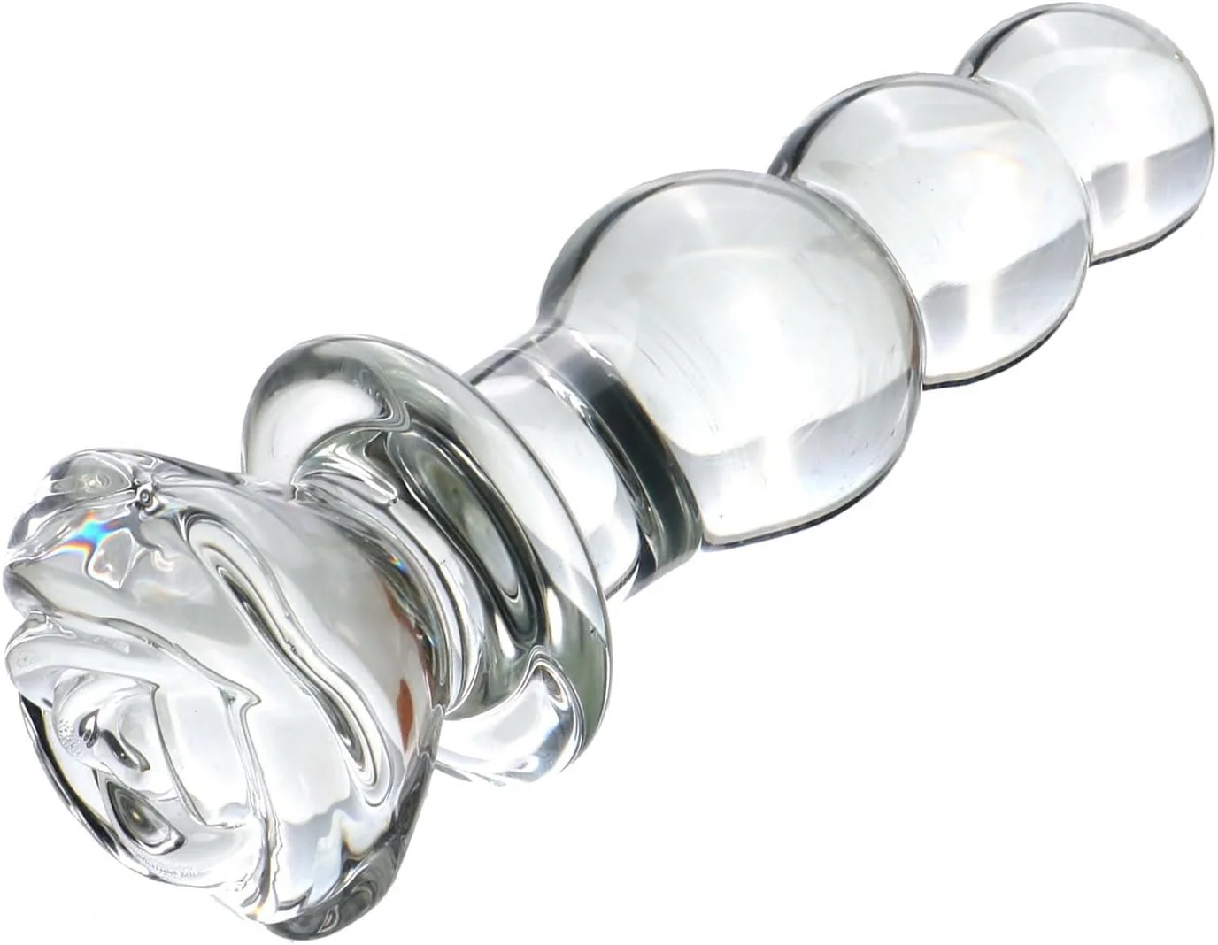 CrystalTrail Glass Beaded Anal Plug - Image 2