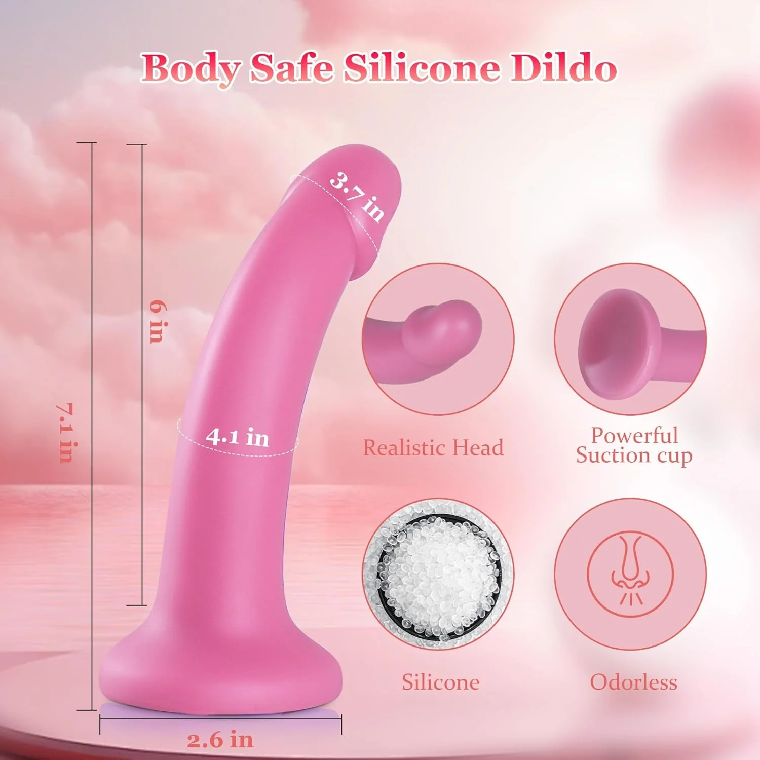 CurveCraze 7" Curved Silicone Strap-On Dildo & Harness - Image 4