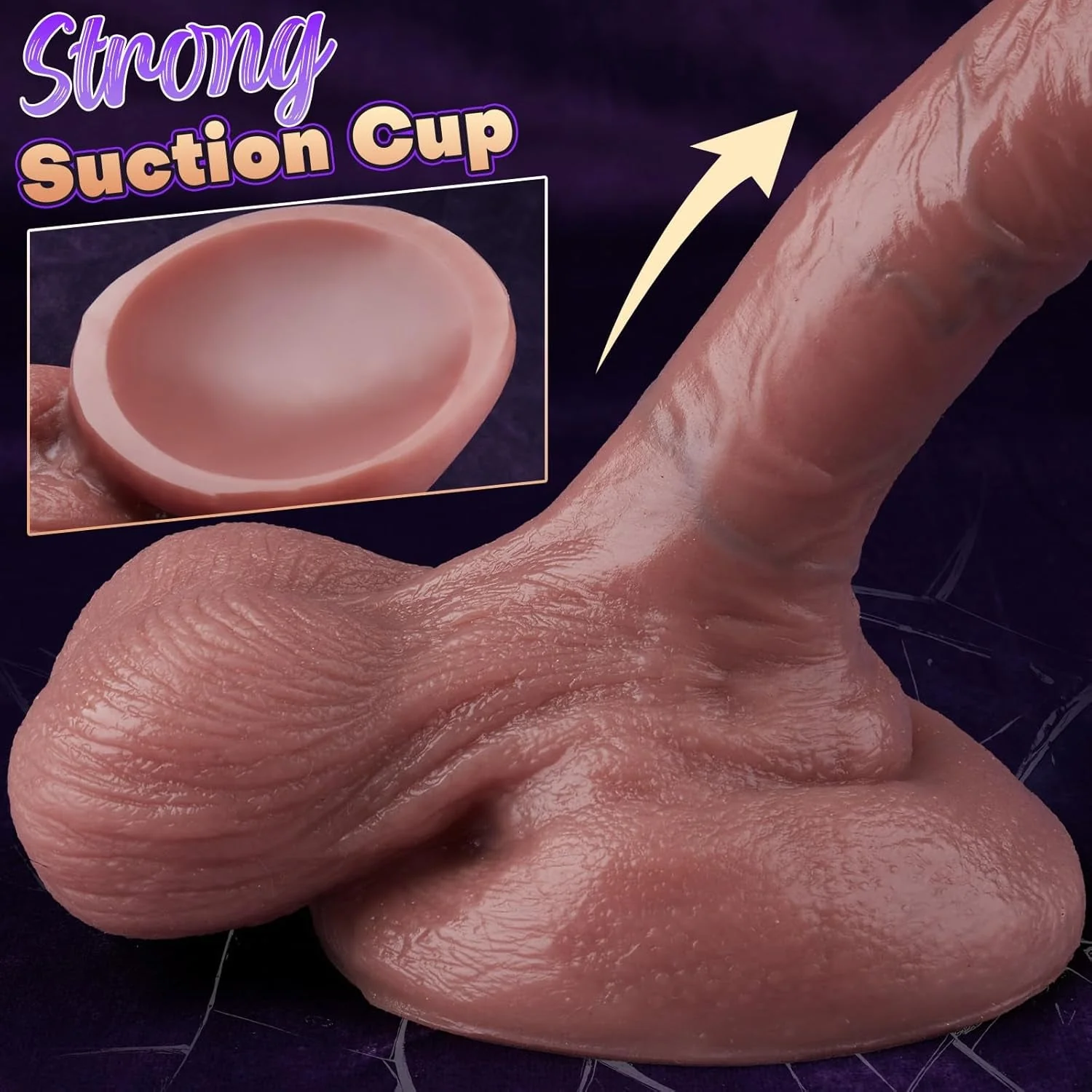 CurveFit 7â Realistic Suction Cup Dildo with Balls - Image 3