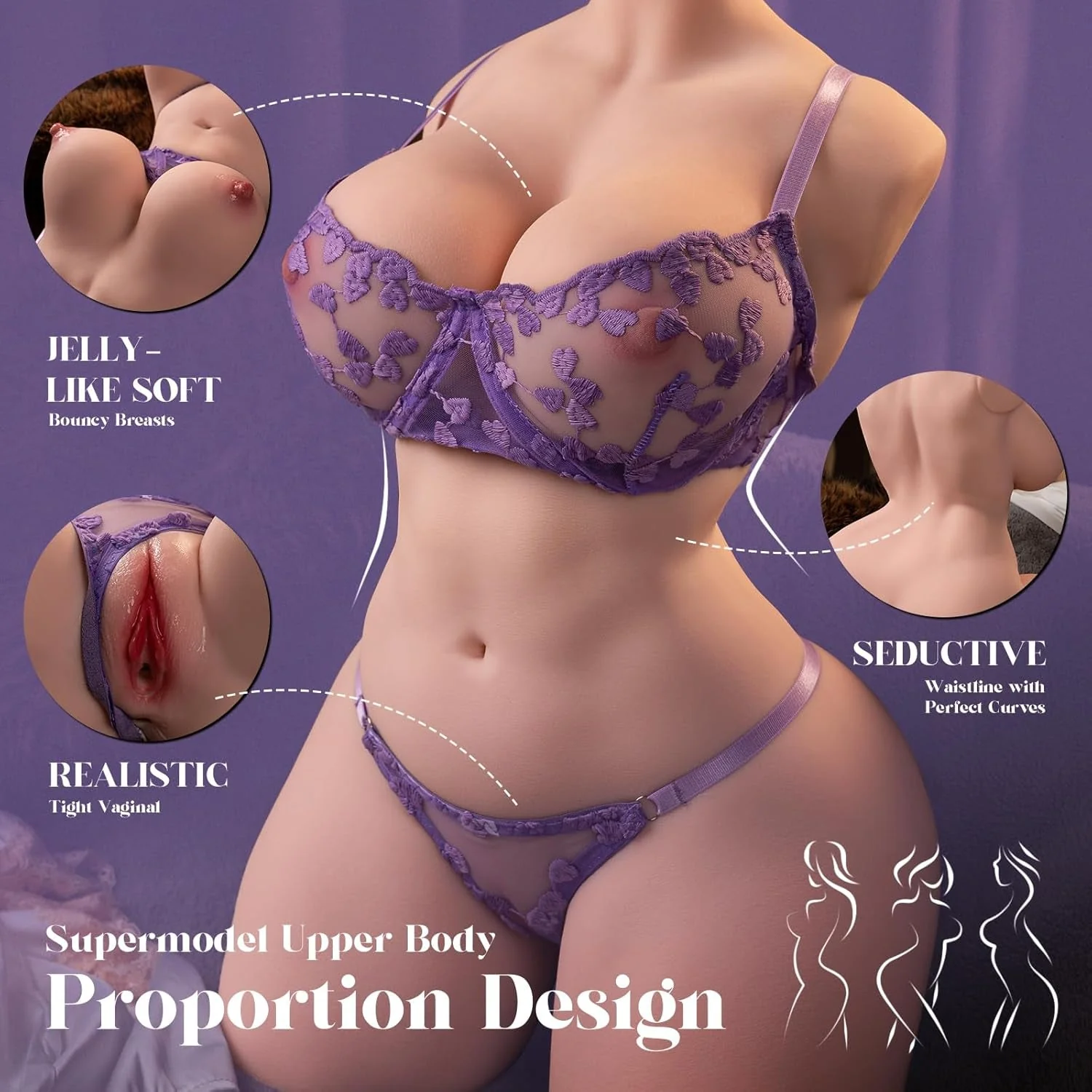 CurveReal Life-Size Dual-Entry Female Torso Sex Doll - Image 4