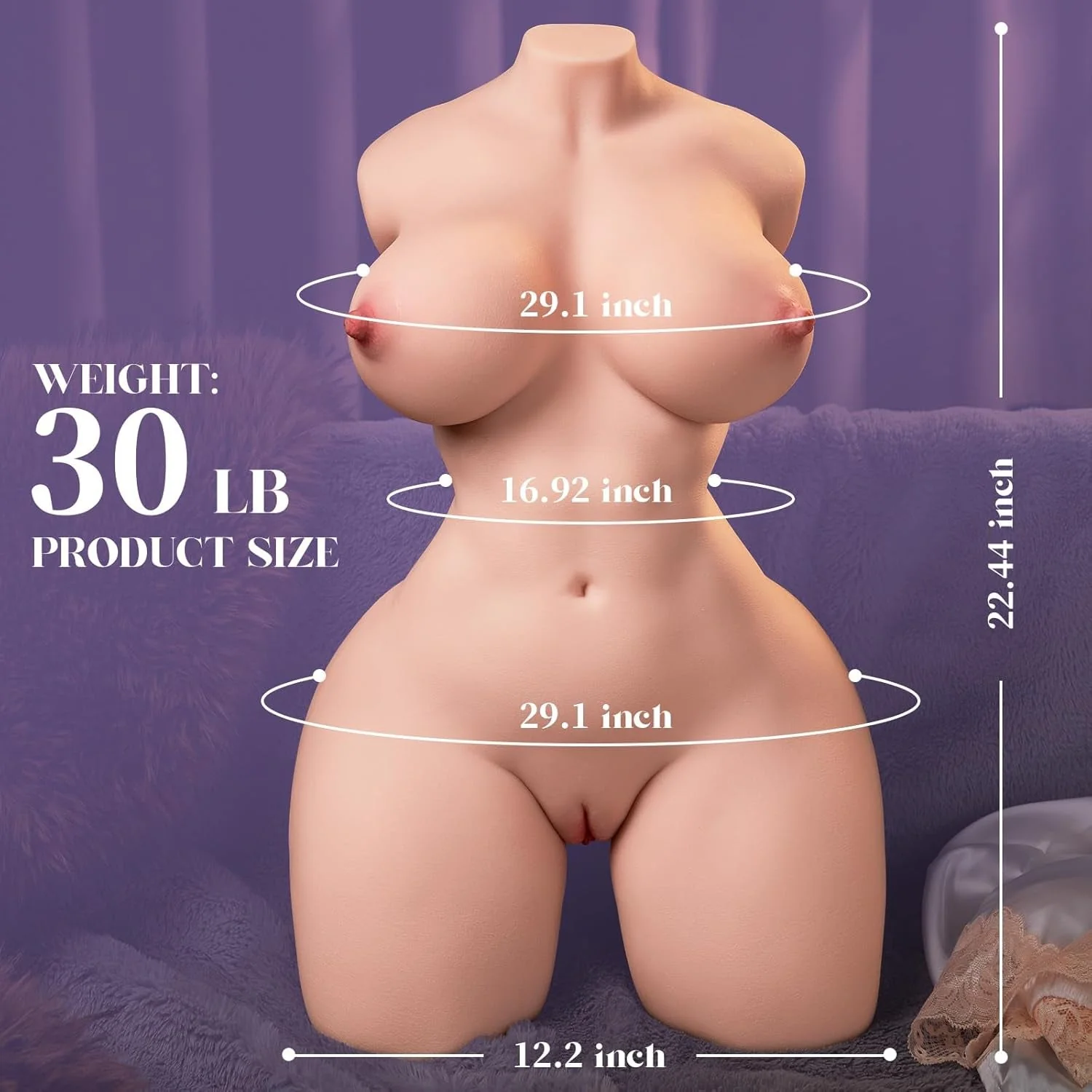 CurveReal Life-Size Dual-Entry Female Torso Sex Doll - Image 8