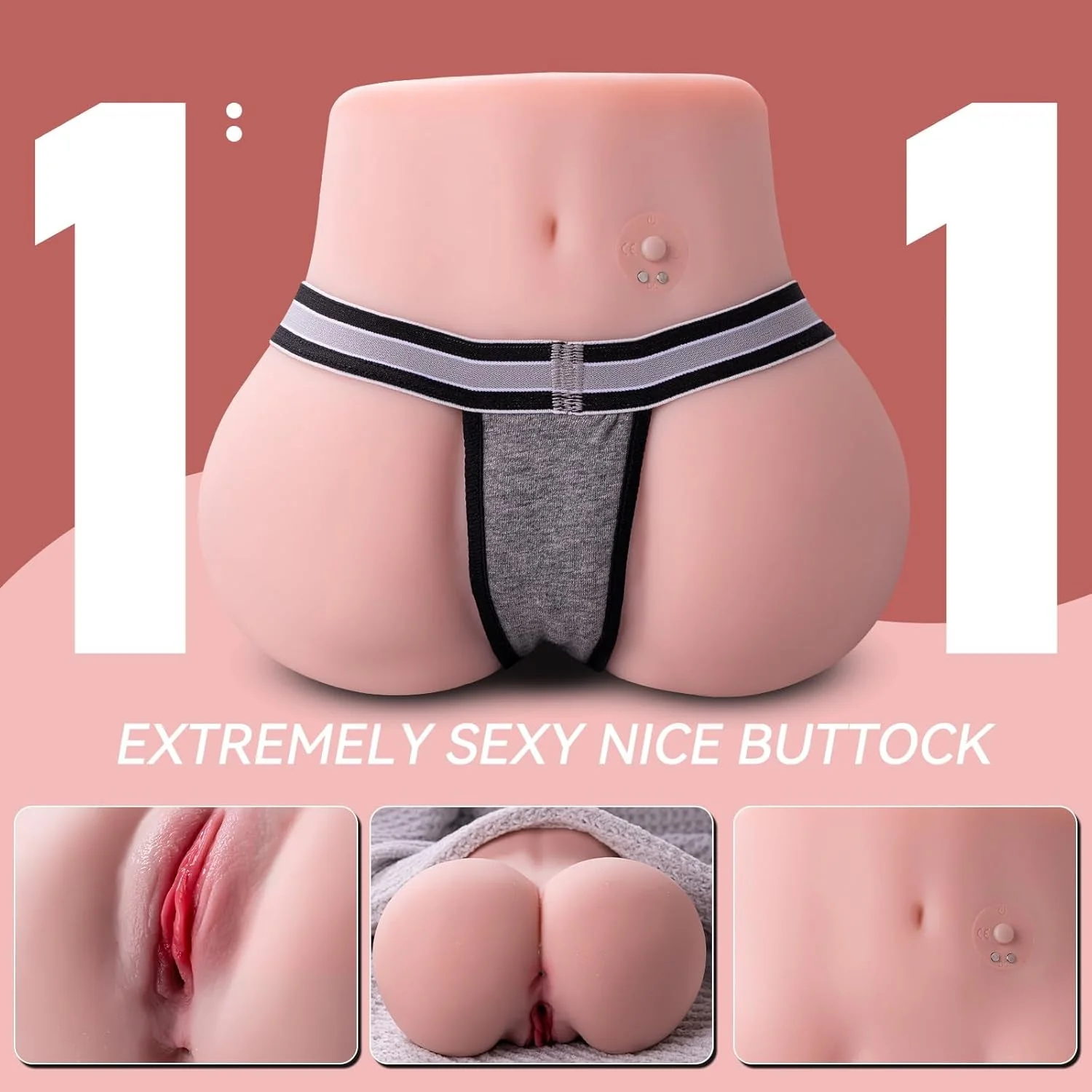 CurveVibe Vibrating TPE Pocket Pussy Sex Doll Stroker - Image 2