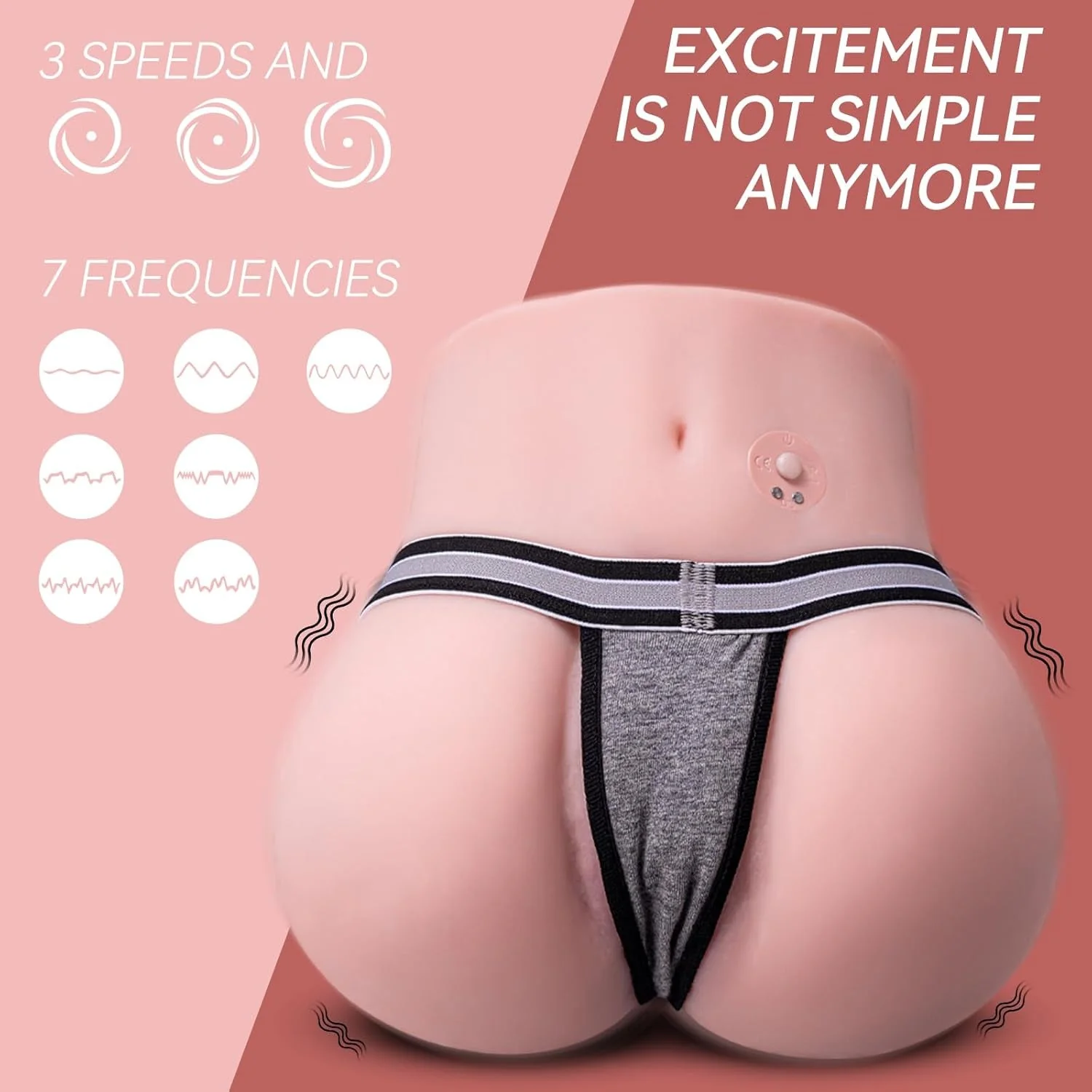 CurveVibe Vibrating TPE Pocket Pussy Sex Doll Stroker - Image 5