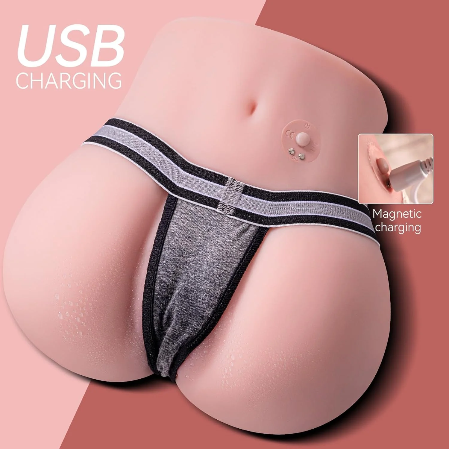 CurveVibe Vibrating TPE Pocket Pussy Sex Doll Stroker - Image 6