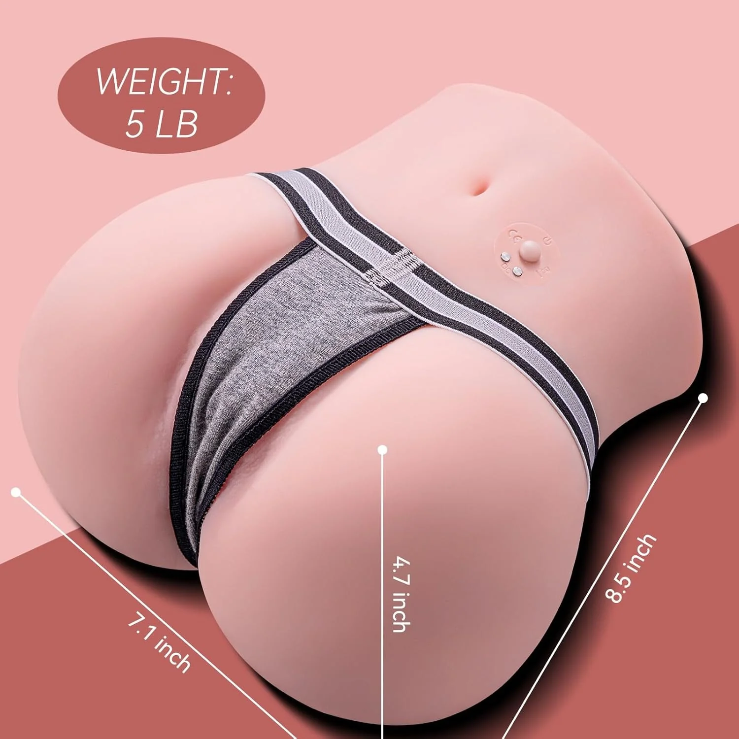 CurveVibe Vibrating TPE Pocket Pussy Sex Doll Stroker - Image 7