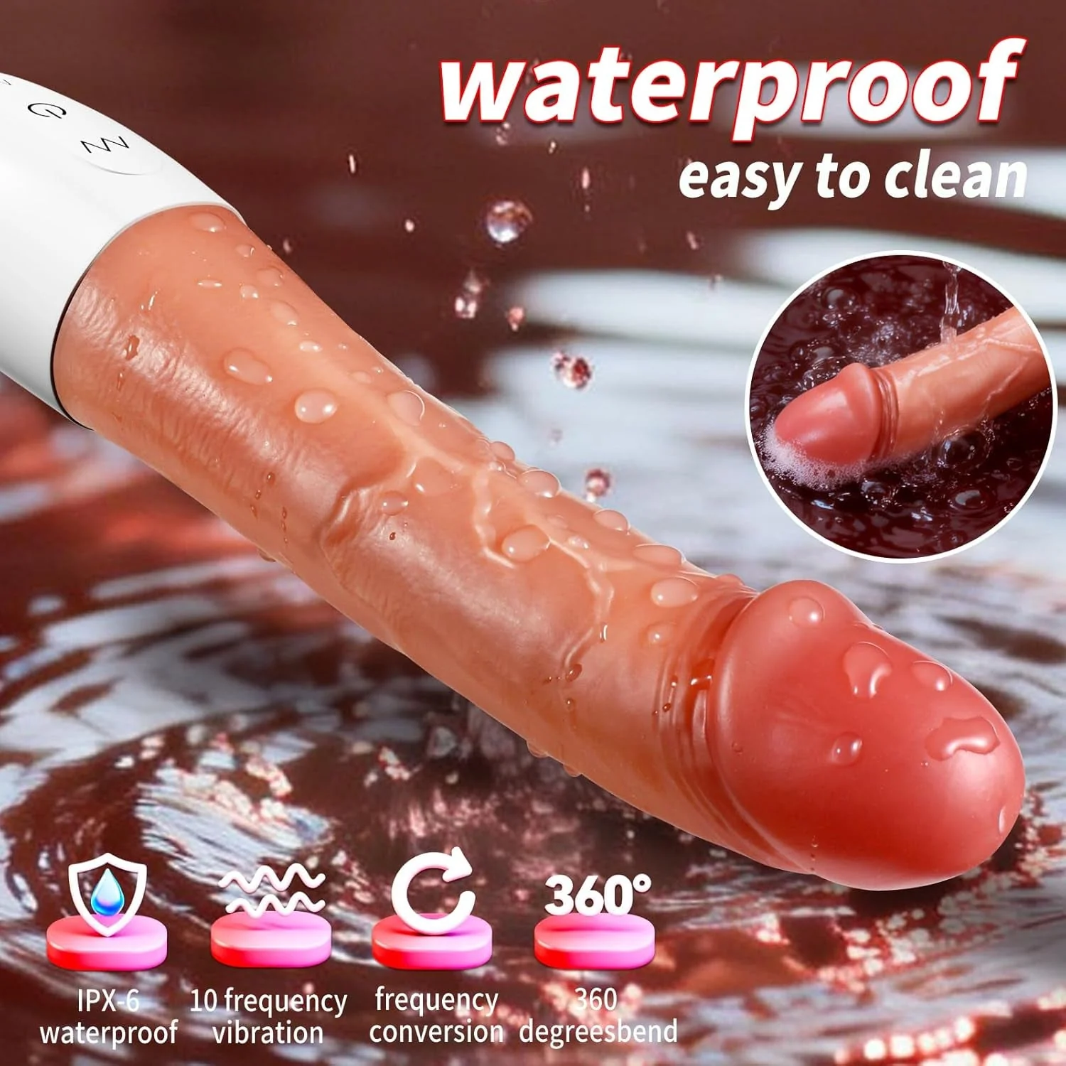 CyanStroke 8.4â Thrusting G-Spot Vibrator Dildo - Image 6