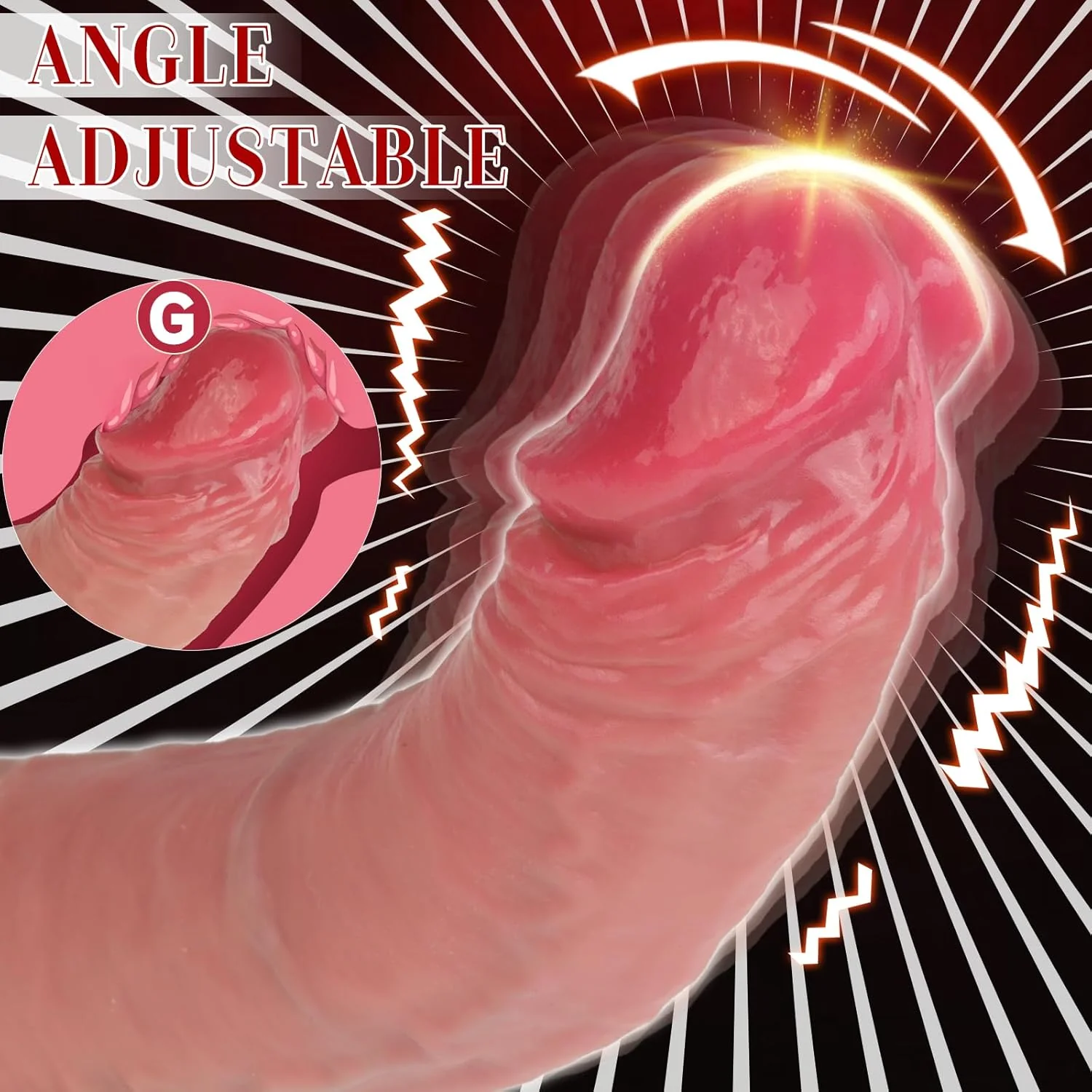 DaddyThrust Realistic Vibrating & Thrusting Silicone Dildo - Image 4