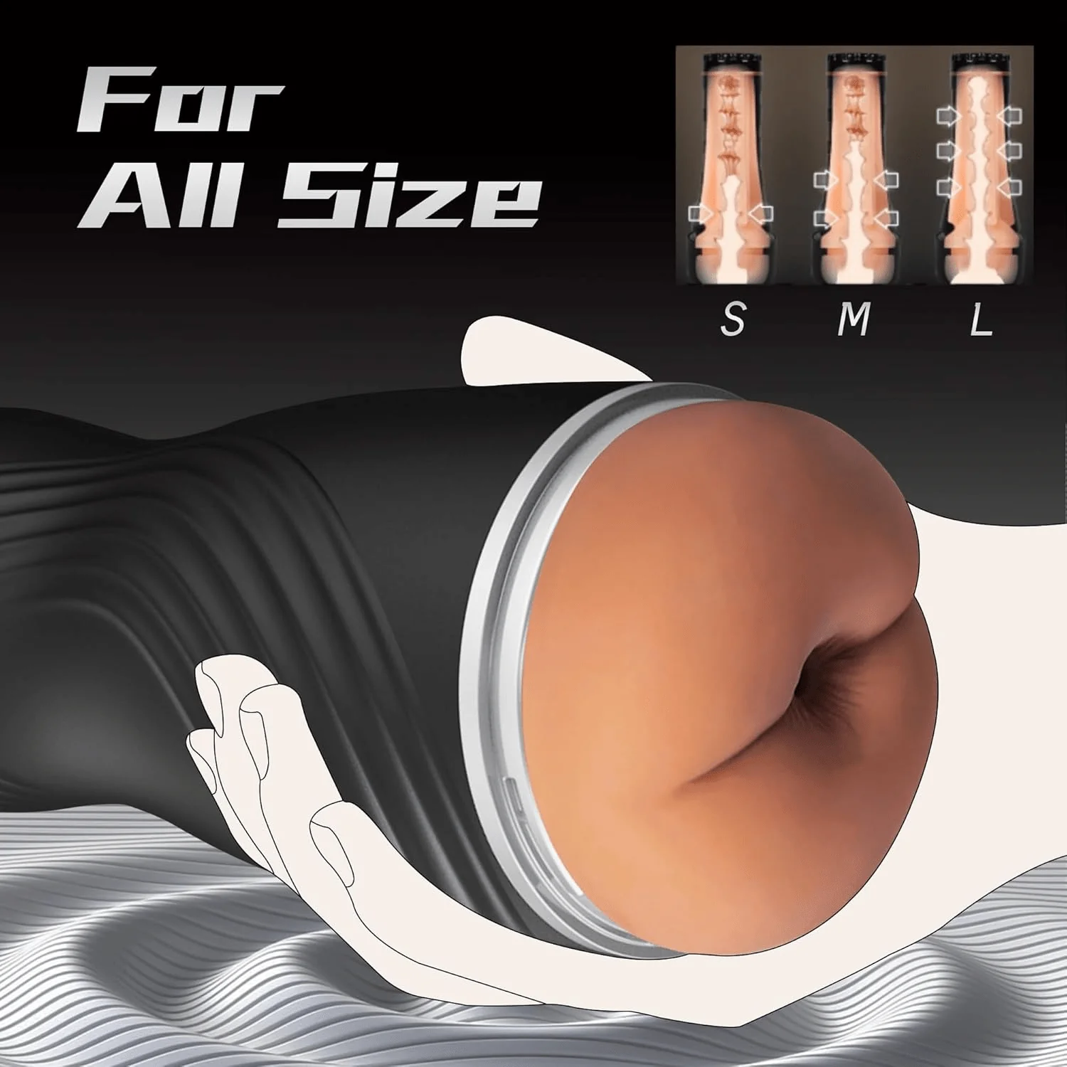 DeepCave Realistic Anal Male Masturbator Cup Fleshlight - Image 2