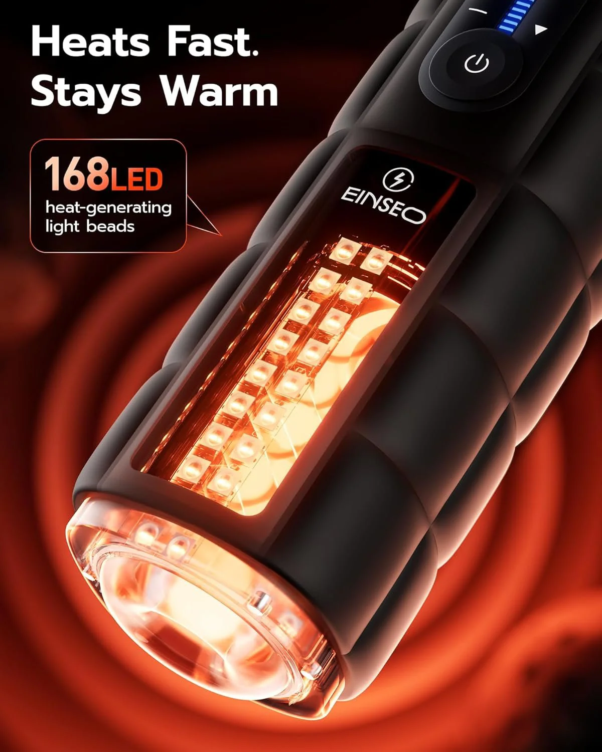DeepDrive Thrusting Heated Male Masturbator Stroker 65mm Depth - Image 6