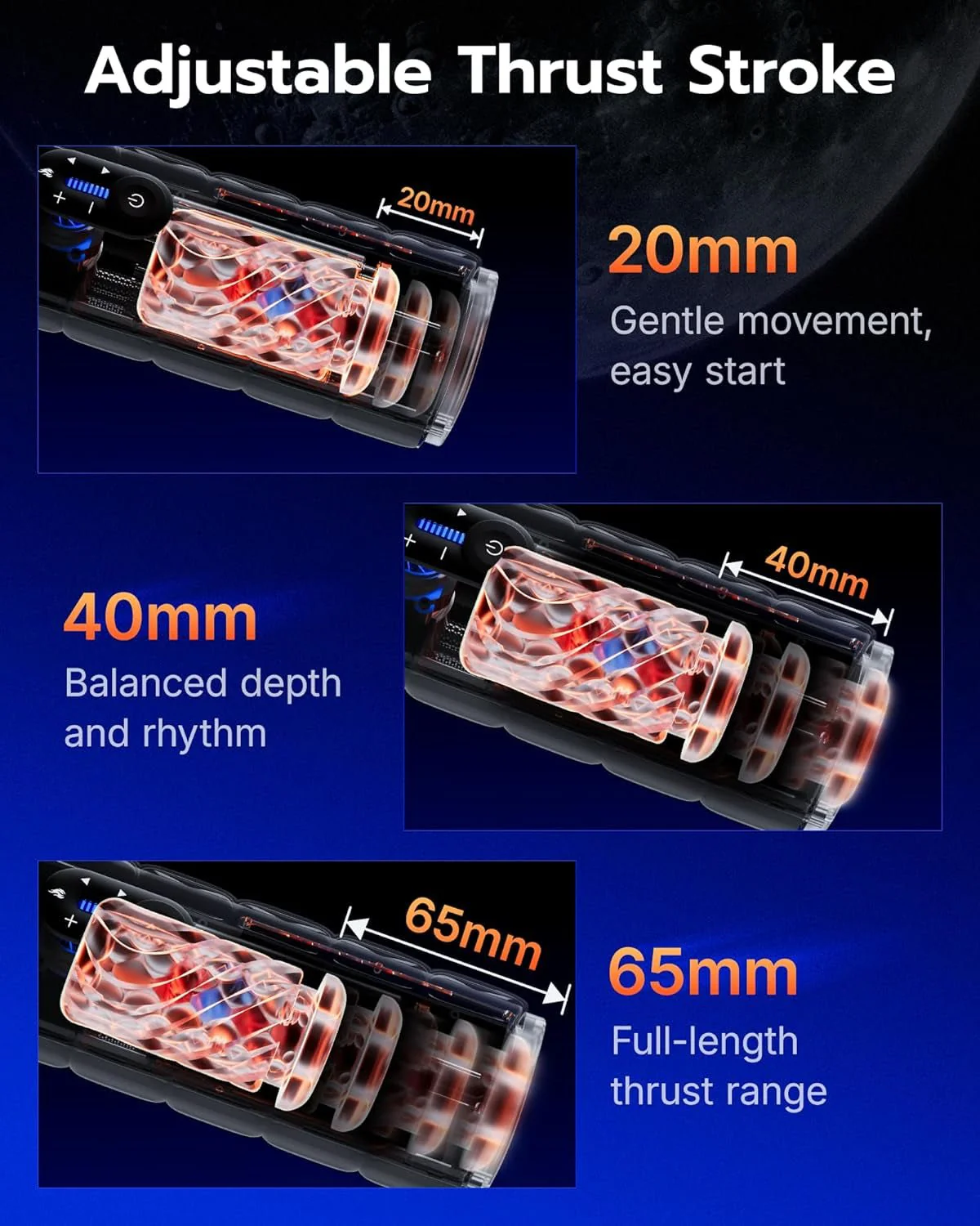 DeepDrive Thrusting Heated Male Masturbator Stroker 65mm Depth - Image 8