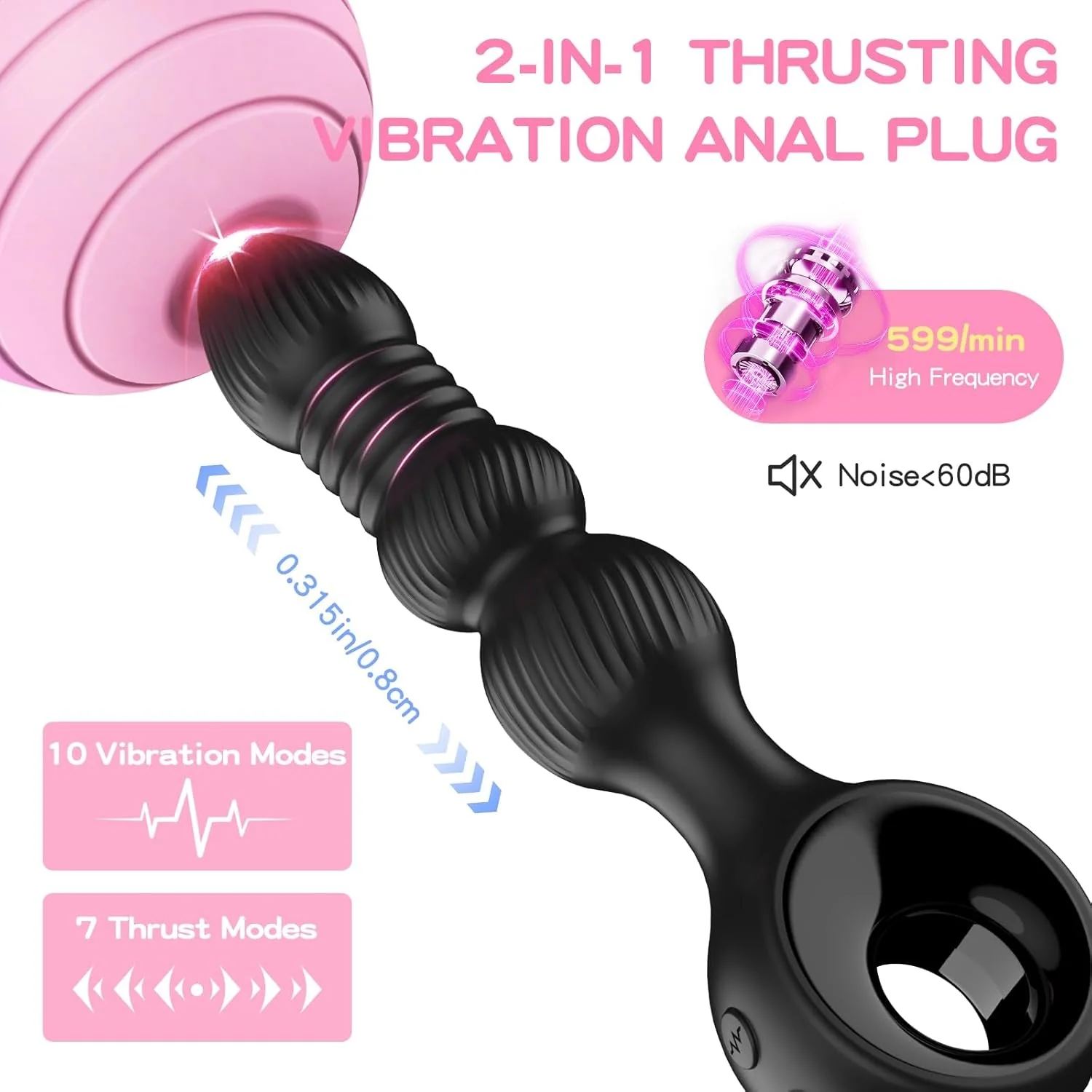 DeepRoll Thrusting Anal Plug & Prostate Vibrator - Image 2