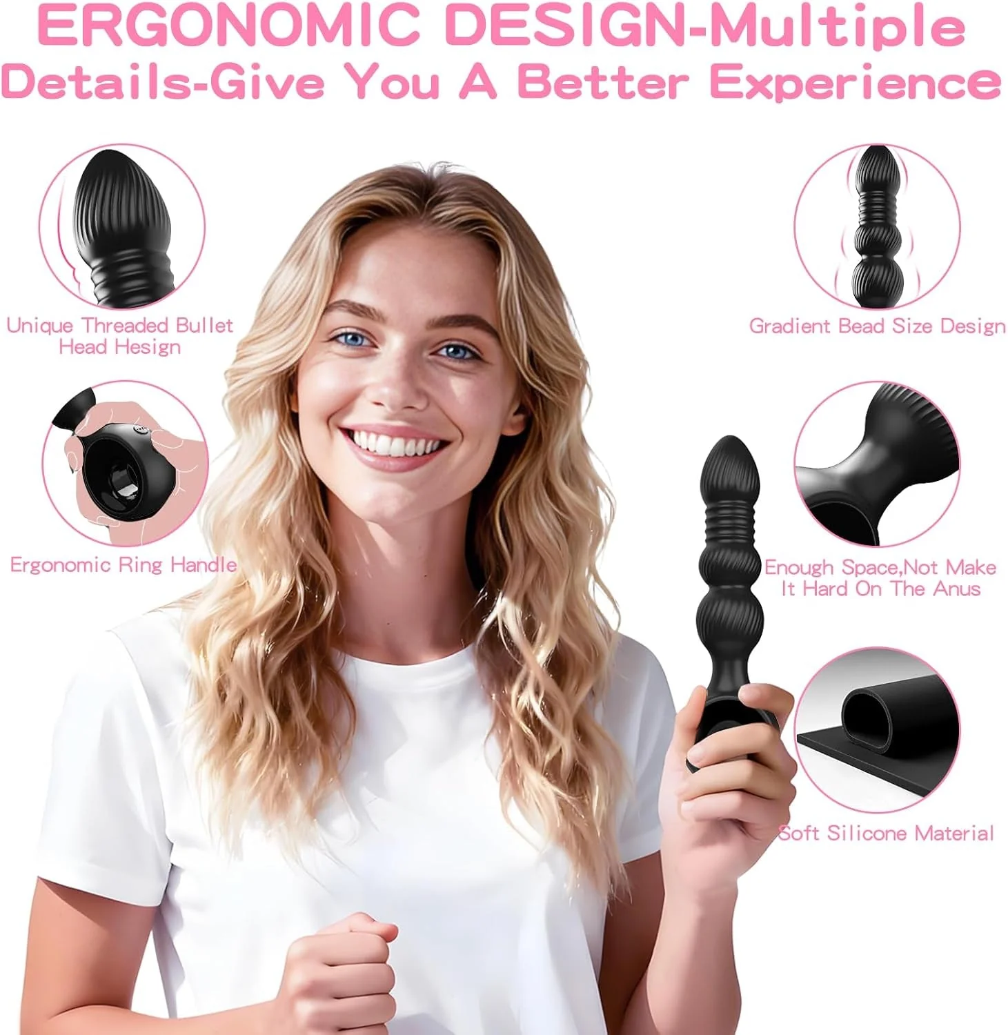 DeepRoll Thrusting Anal Plug & Prostate Vibrator - Image 3
