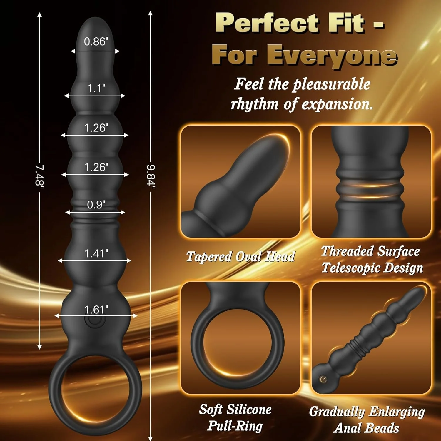 DeepRush Thrusting Anal Beads Prostate Massager Vibrator - Image 3