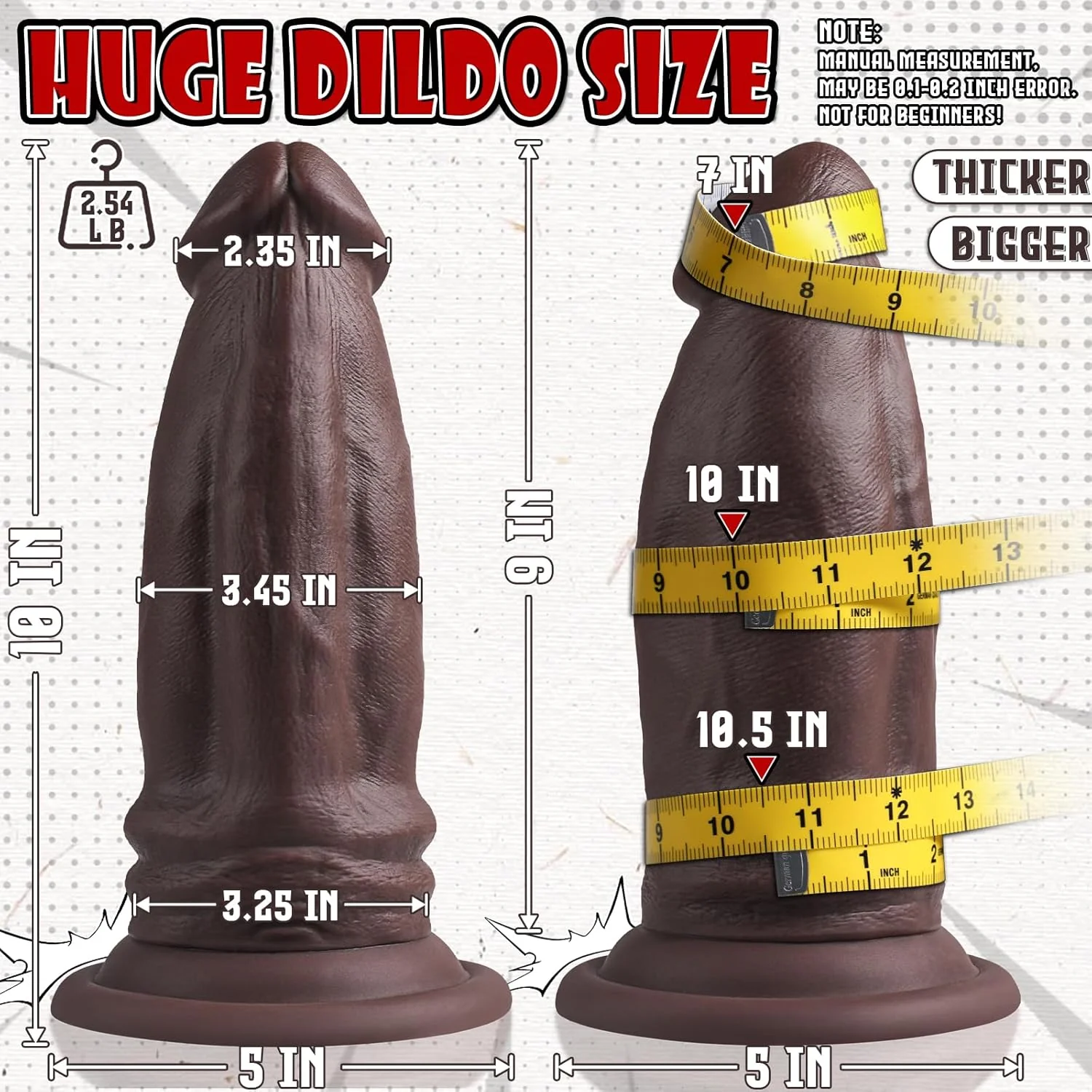 DepthMaster 10" Thick Anal Dildo with Suction Base - Image 5