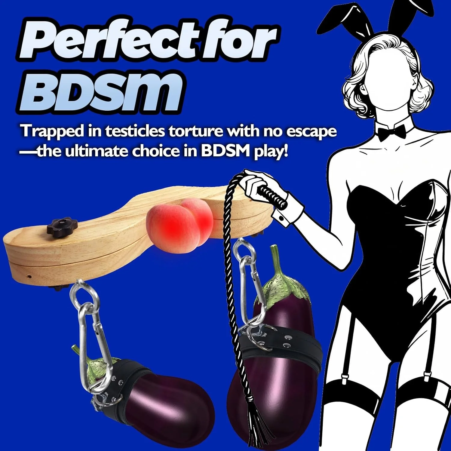 DomKneel CBT Testicle Crusher with Ankle Cuffs - Image 4