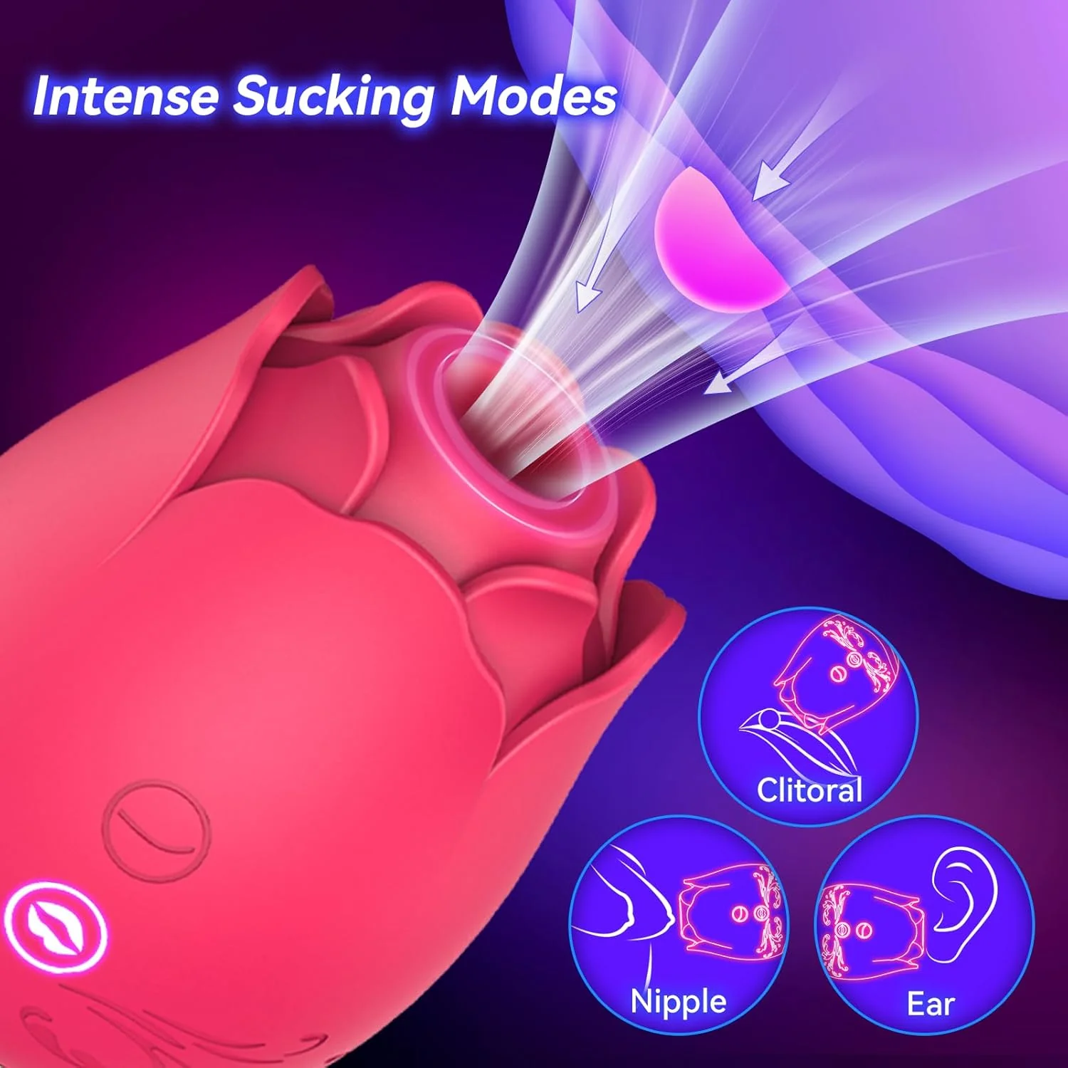 DoubleTrouble Rose Flapping Vibrator & Clitoral Suction - Image 4