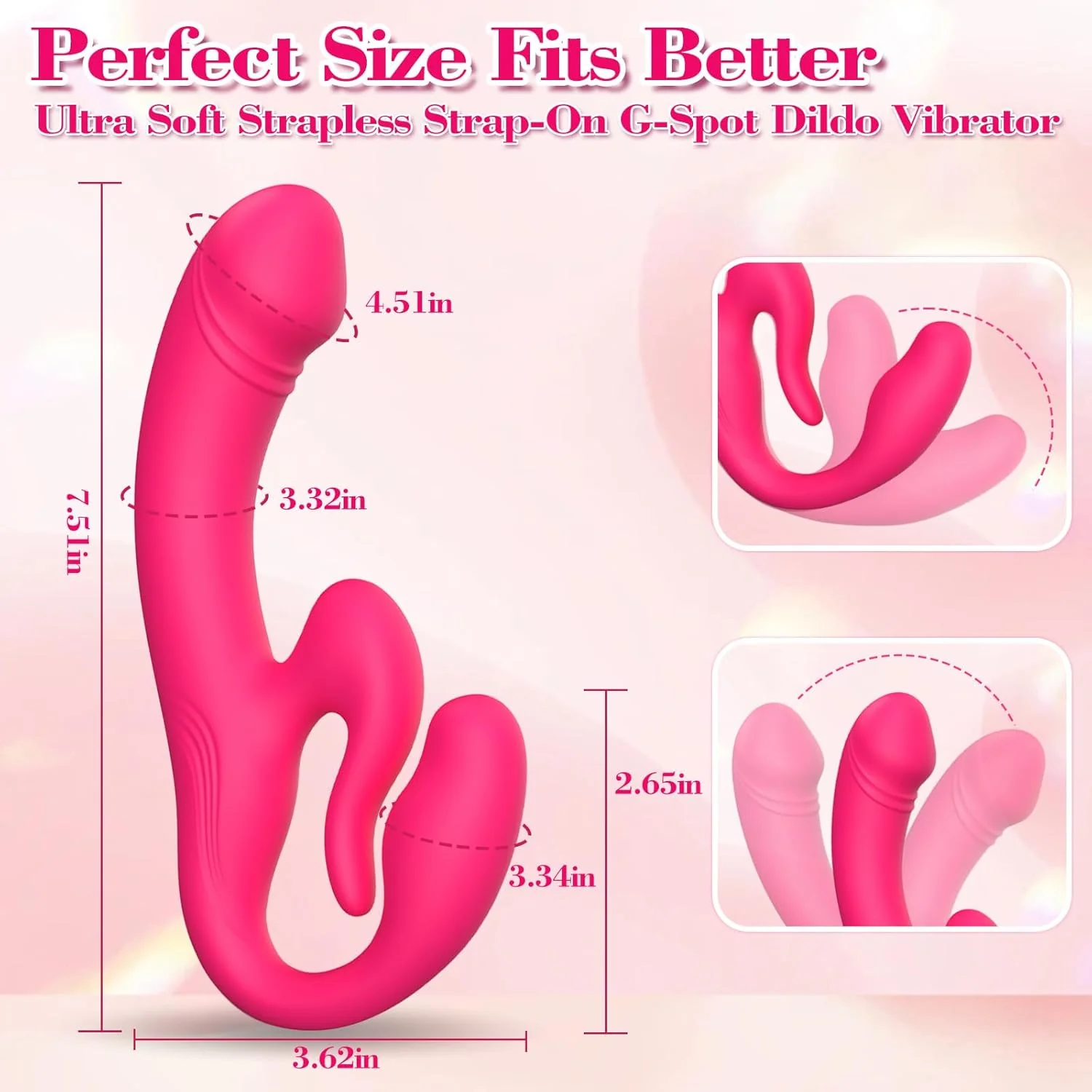 DualConviction Strapless Dual Ended Strap-On Dildo - Image 3