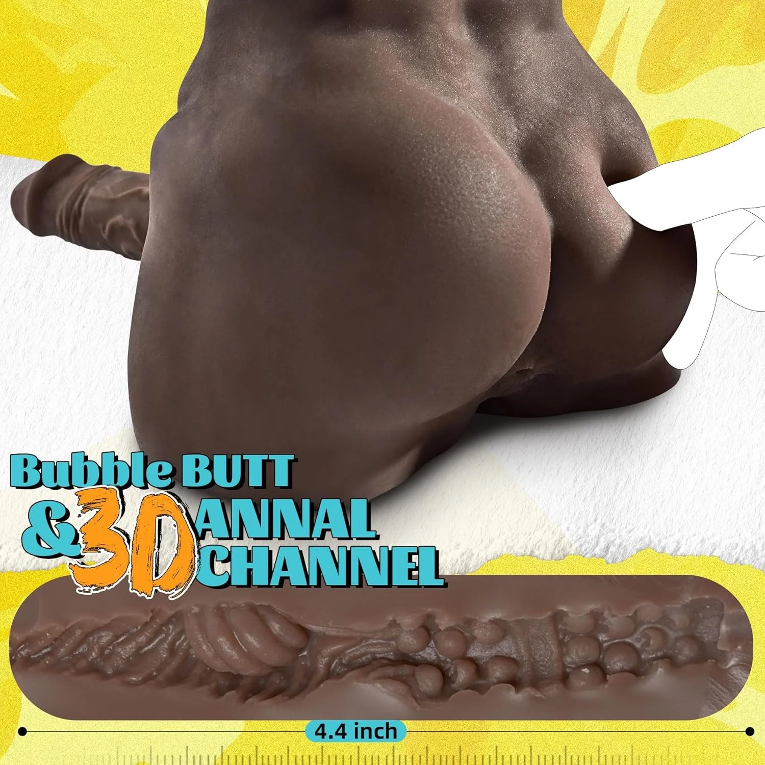 DualMate 2-in-1 Male Torso Sex Doll with Bendable Dildo - Image 4