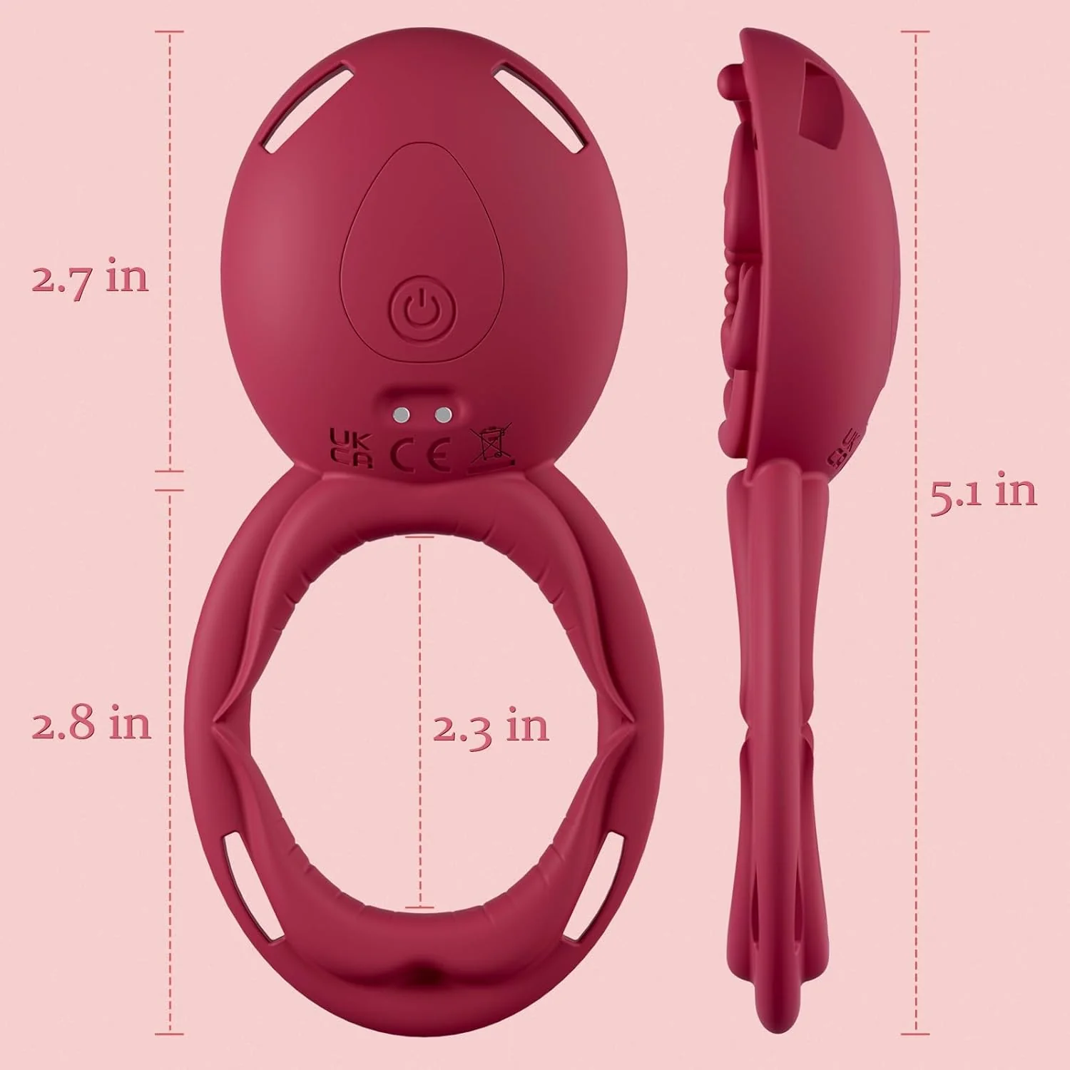 DualMuse 3-in-1 Rose Clit & Cock Ring Vibrator - Image 8