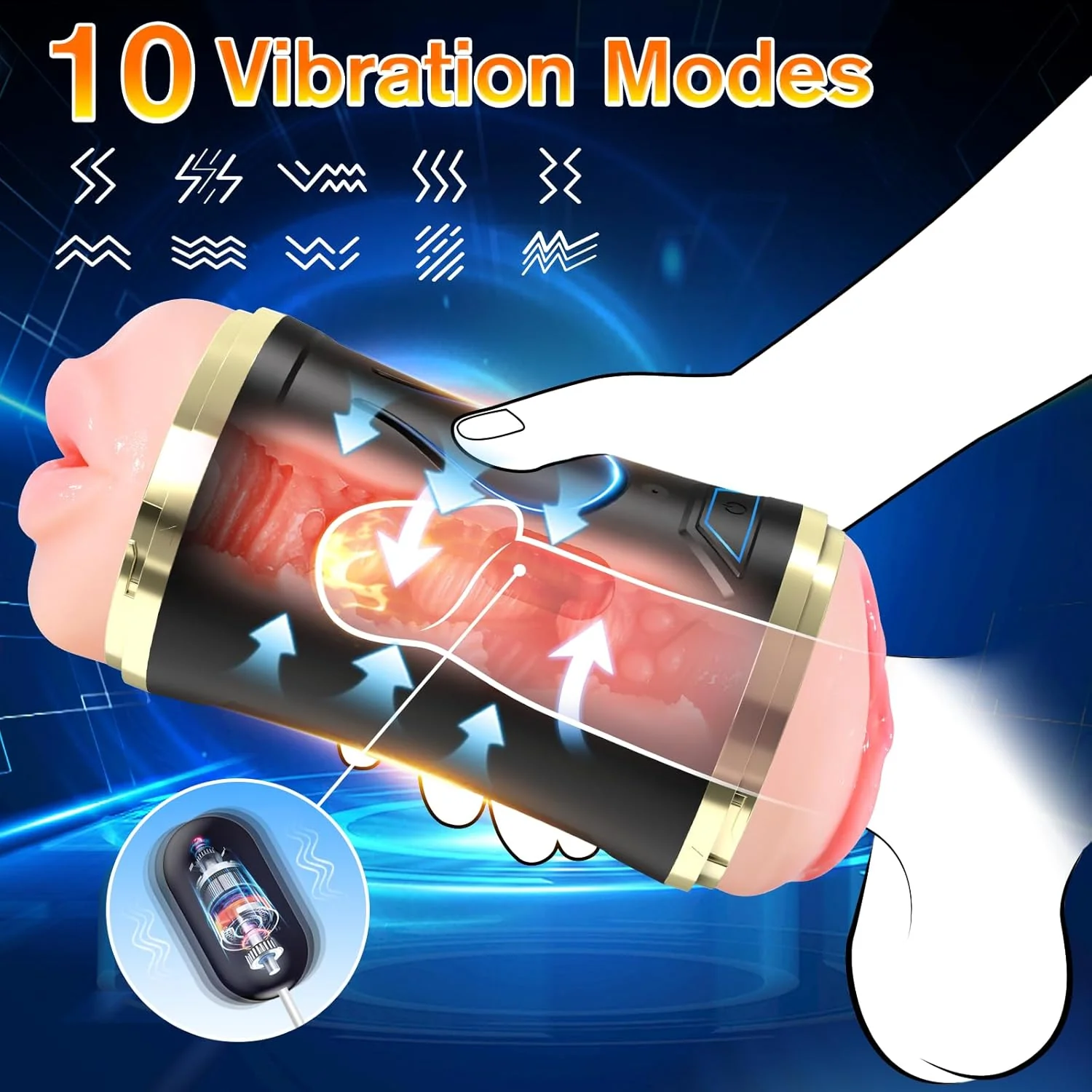 DualStroke Double-Ended Vibrating Fleshlight Stroker - Image 3