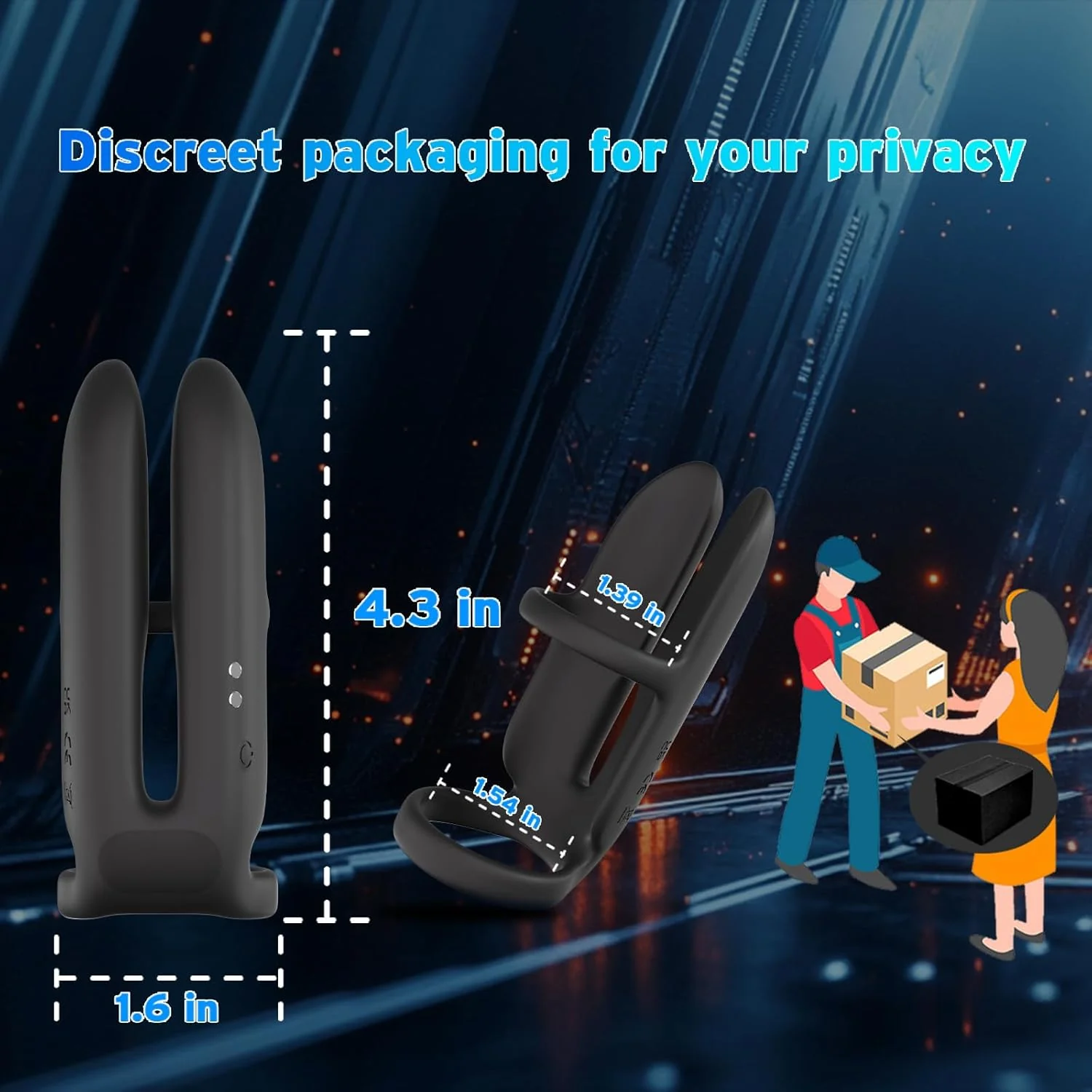 DualThrill Delay Vibrating Penis Ring - Image 9