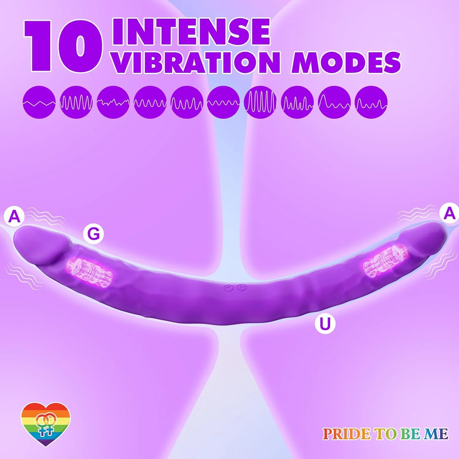DualVibe 15.7" Double-Ended Dildo Vibrator - Image 3