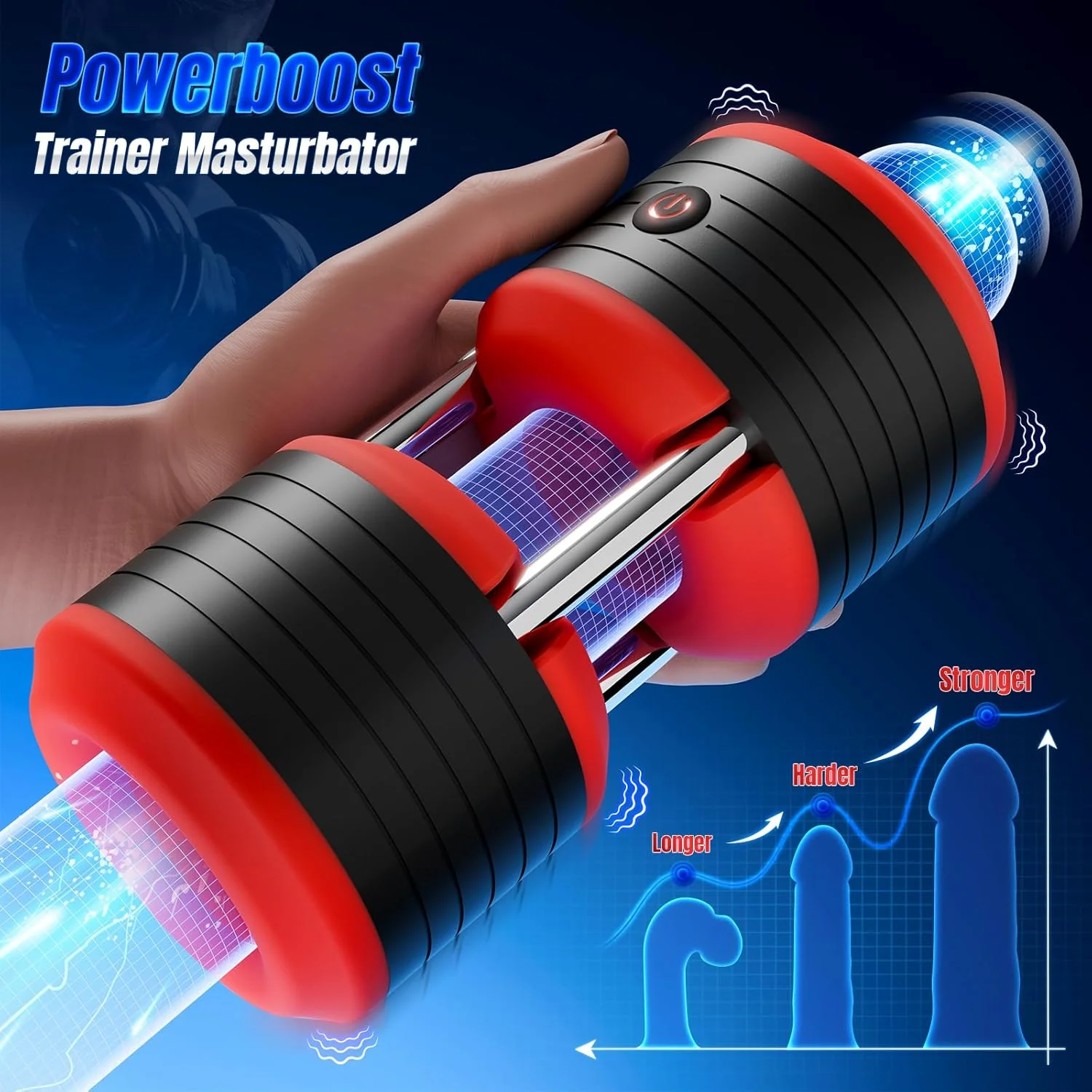 DumbbellRush 10 Mode Male Masturbator Trainer - Image 2