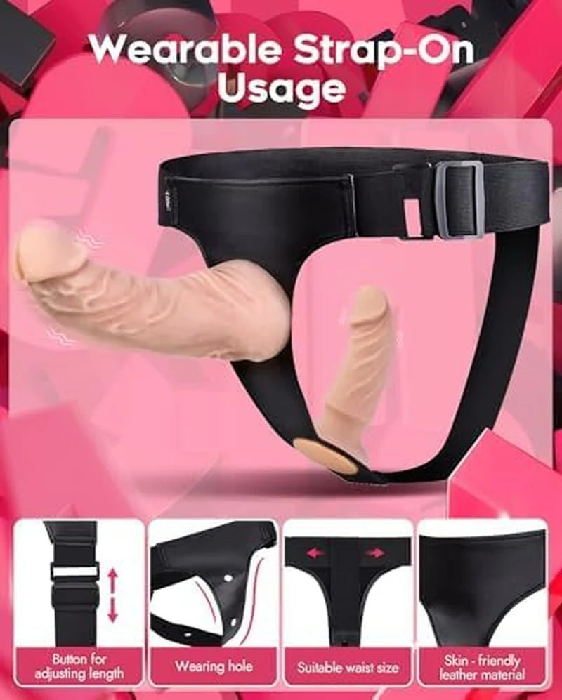 DuoVibe Vibrating Strap-On Dildo Set - Image 6