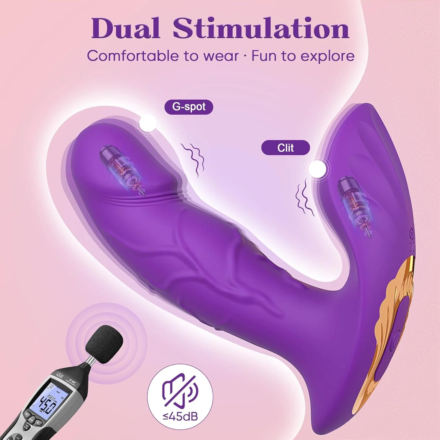 DuskBloom Wearable Panty Dildo Vibrator 9 Modes - Image 2