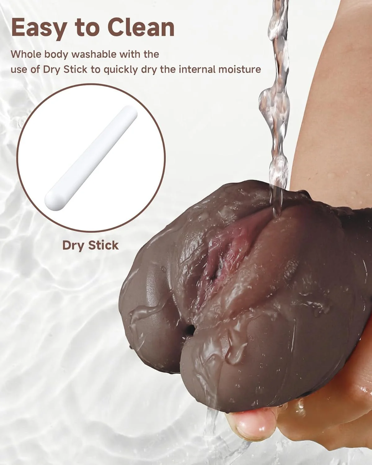 EbonyLuxe 3-in-1 Pocket Pussy Stroker - Image 2