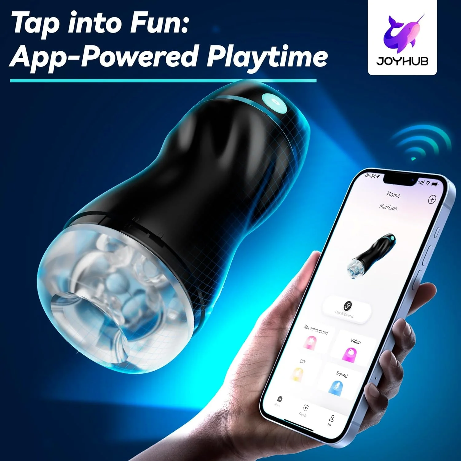 EchoCompanion AI Lover Male Masturbator | App Suction & Vibe - Image 3