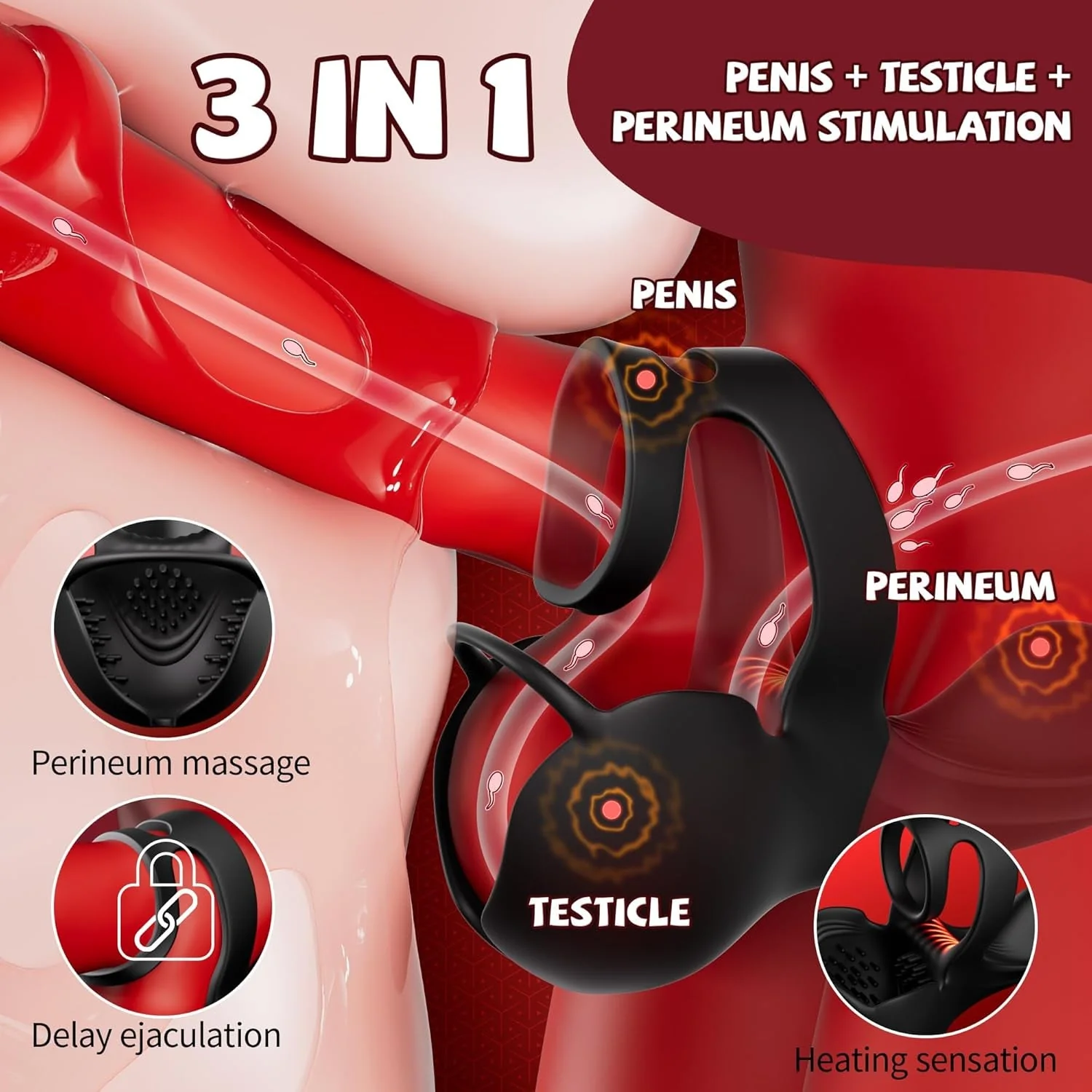 EmberWrap Heating Testicle Wrap Cock Ring - Image 3