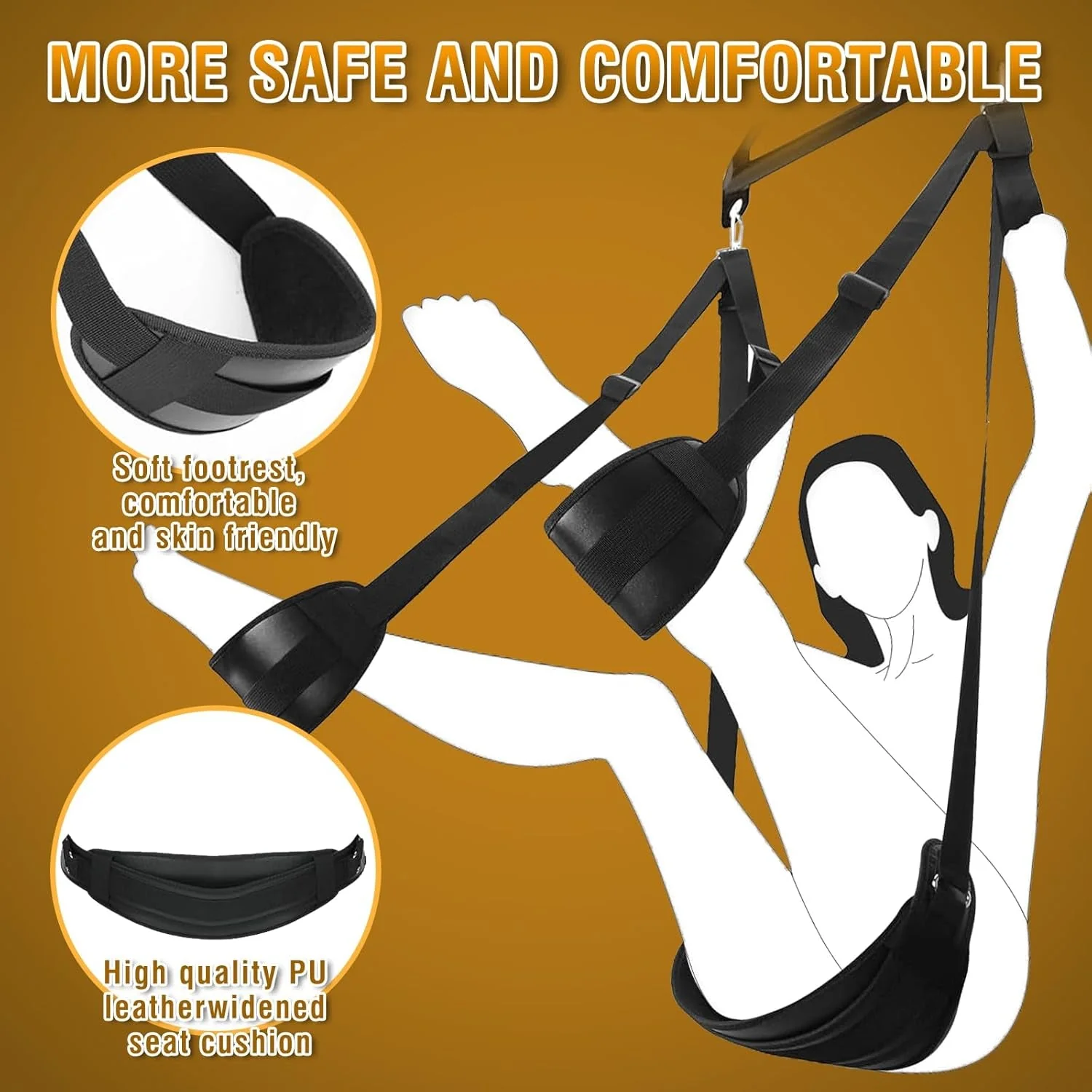 LockSpin 360° 2-in-1 Erotic Bondage Restraint Swing - Image 4