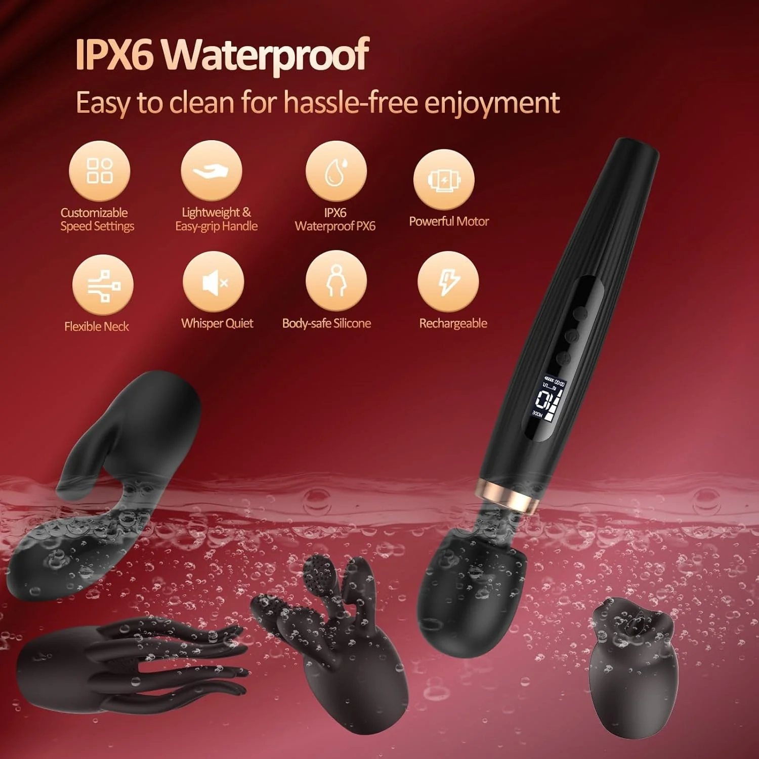 EvoRipple Premium Wand Vibrator Kit - Image 6