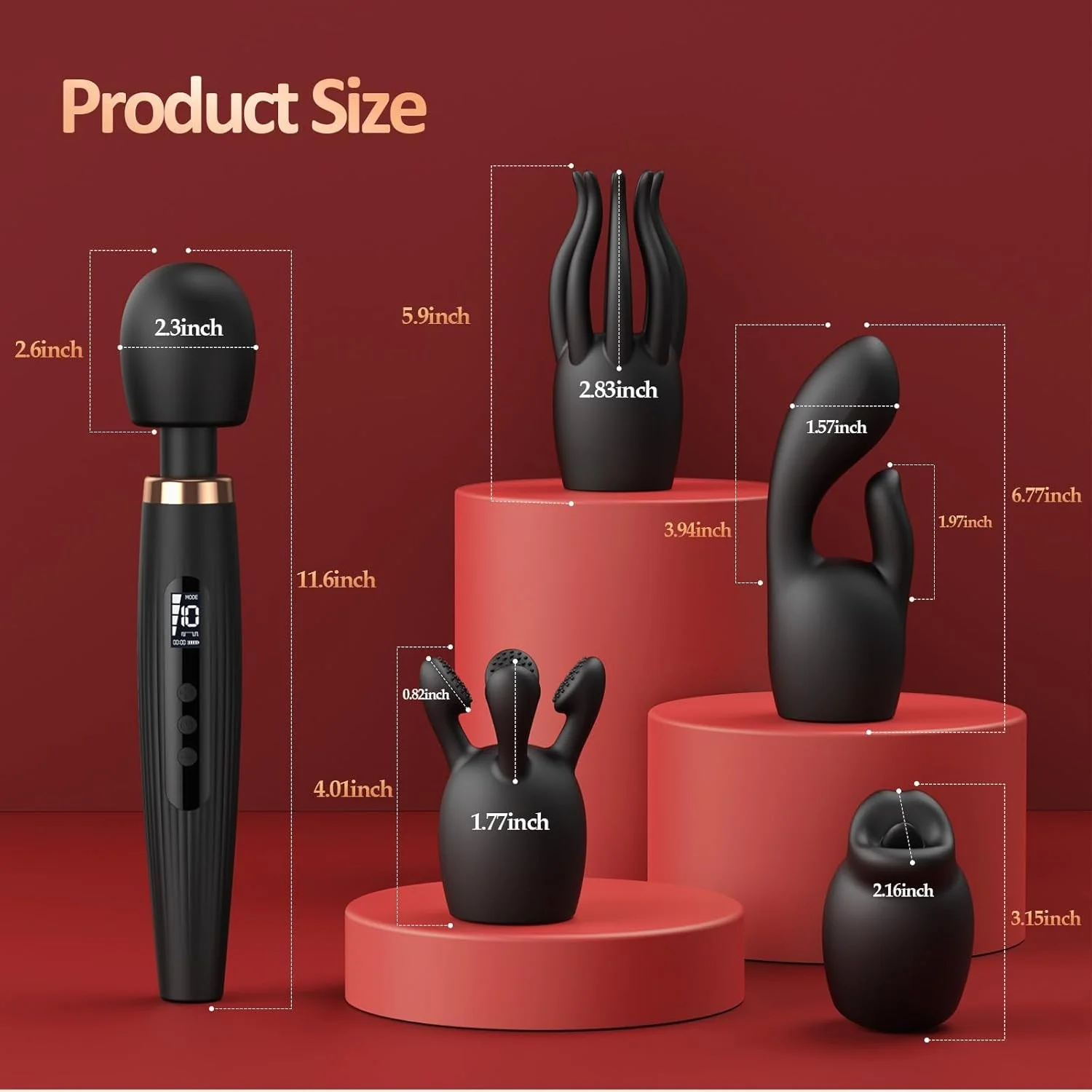 EvoRipple Premium Wand Vibrator Kit - Image 7