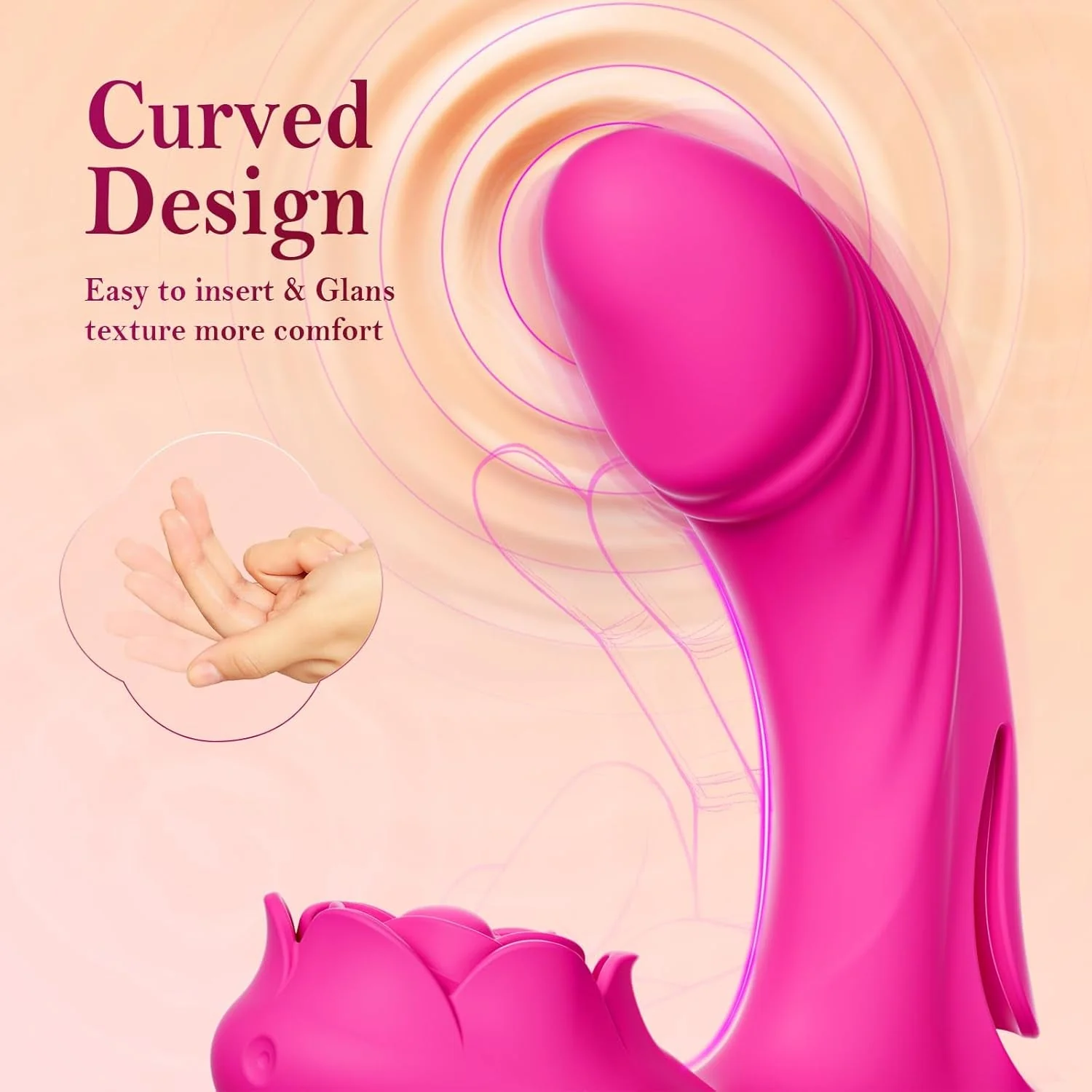 FingerBloom App-Control Rose Flapping Finger Vibrator - Image 6