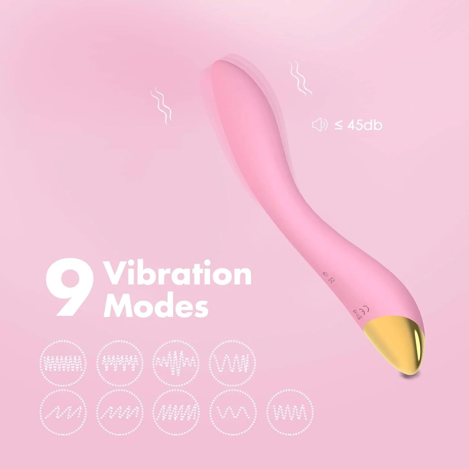 FlamingoFlex G-Spot Vibrator Wand, 9 Modes - Image 2