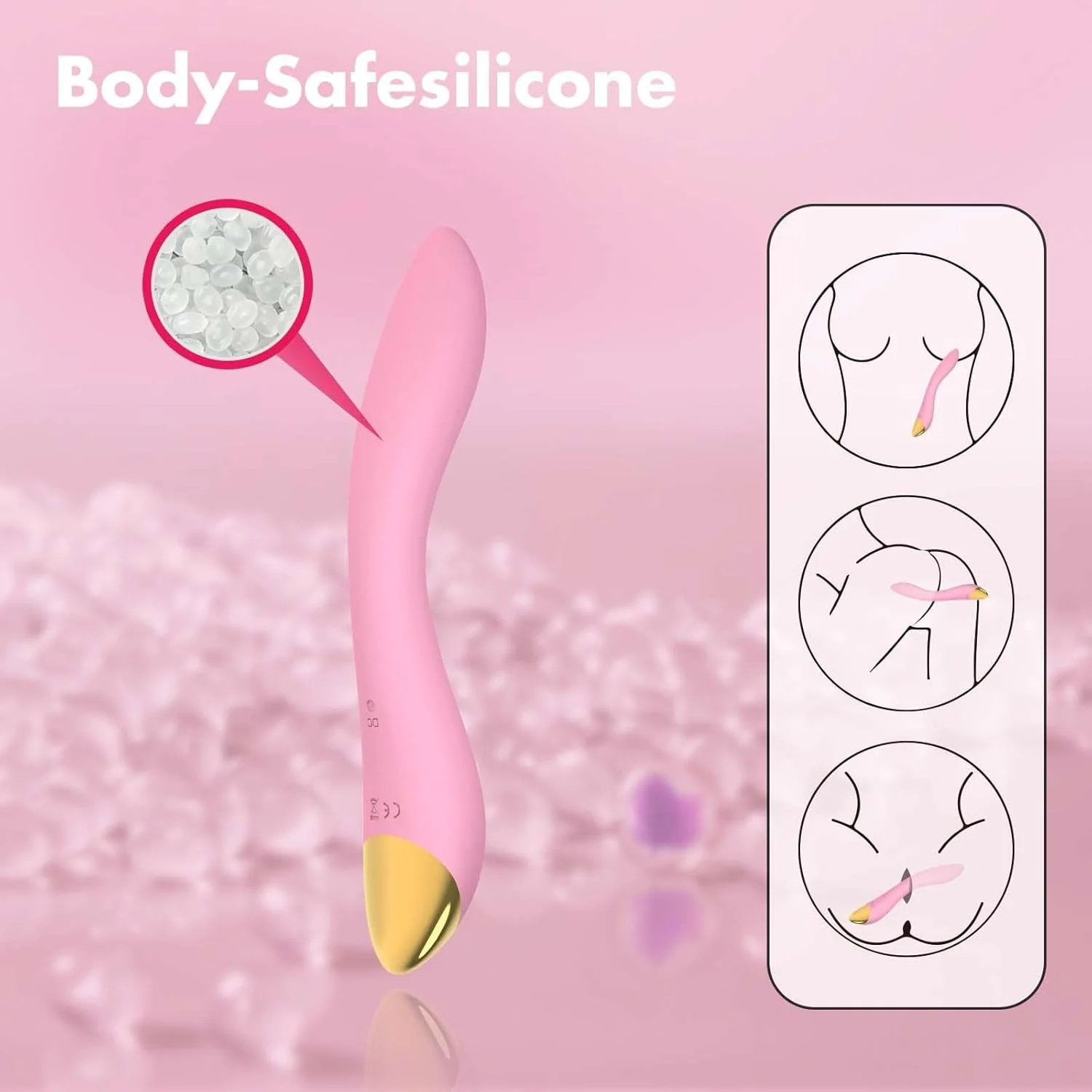 FlamingoFlex G-Spot Vibrator Wand, 9 Modes - Image 4