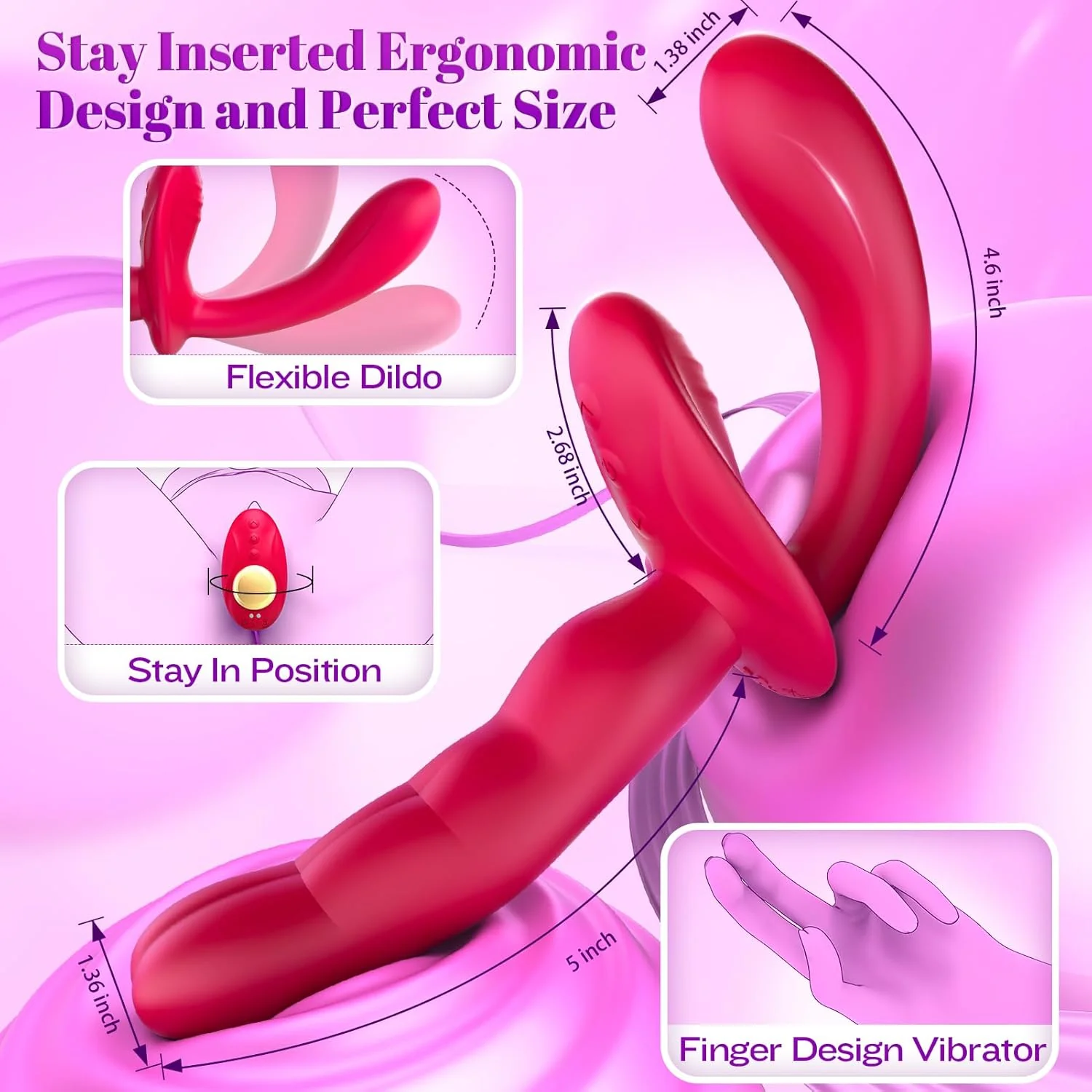FlexDuo Wearable Strap-On Dual Ended Vibrator - Image 5