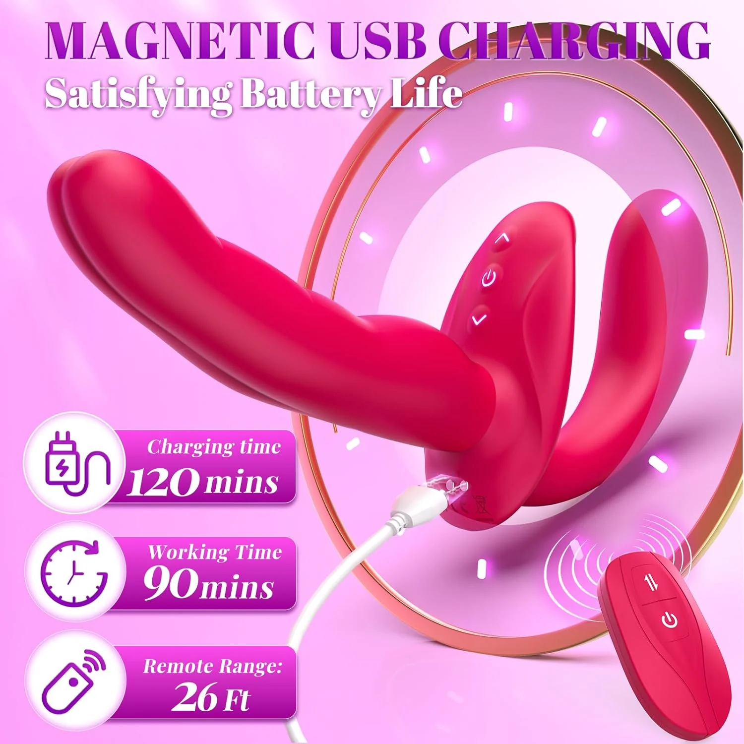 FlexDuo Wearable Strap-On Dual Ended Vibrator - Image 7