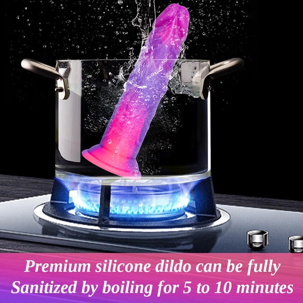 FlexGlow 8.2" Liquid Silicone Dildo - Image 3