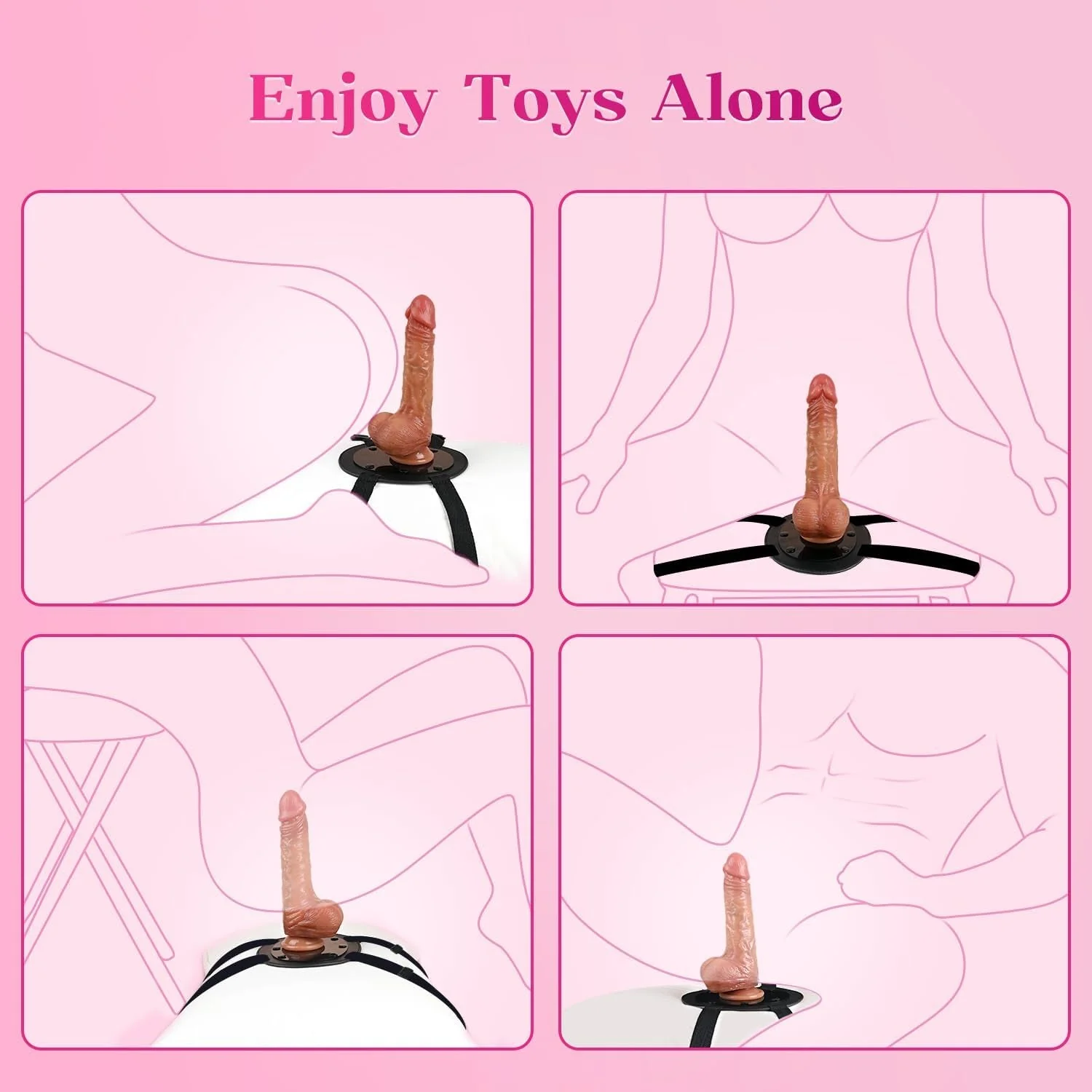 FlexMount Hands-Free Dildo Mount Saddle (Dildo Included) - Image 3