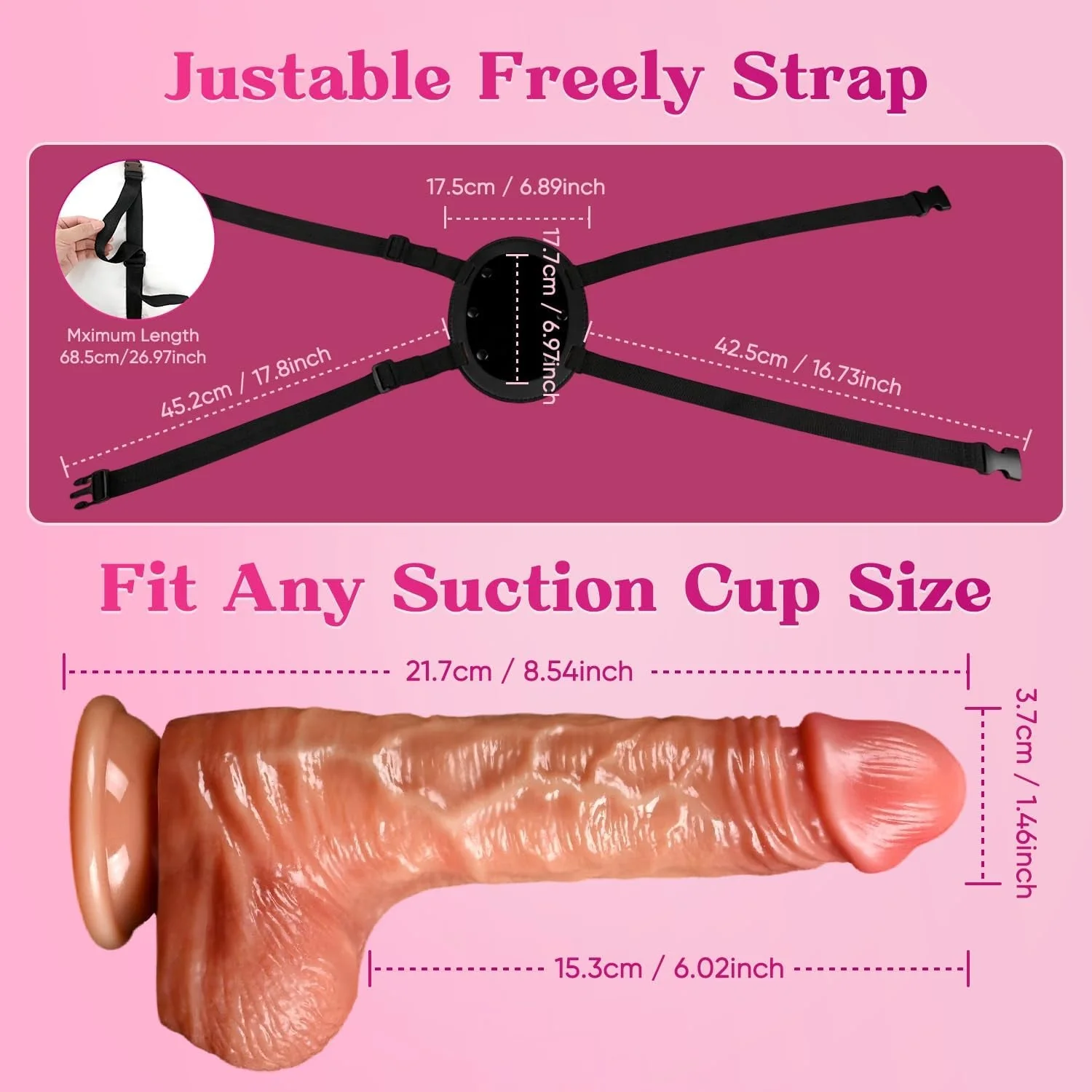 FlexMount Hands-Free Dildo Mount Saddle (Dildo Included) - Image 4