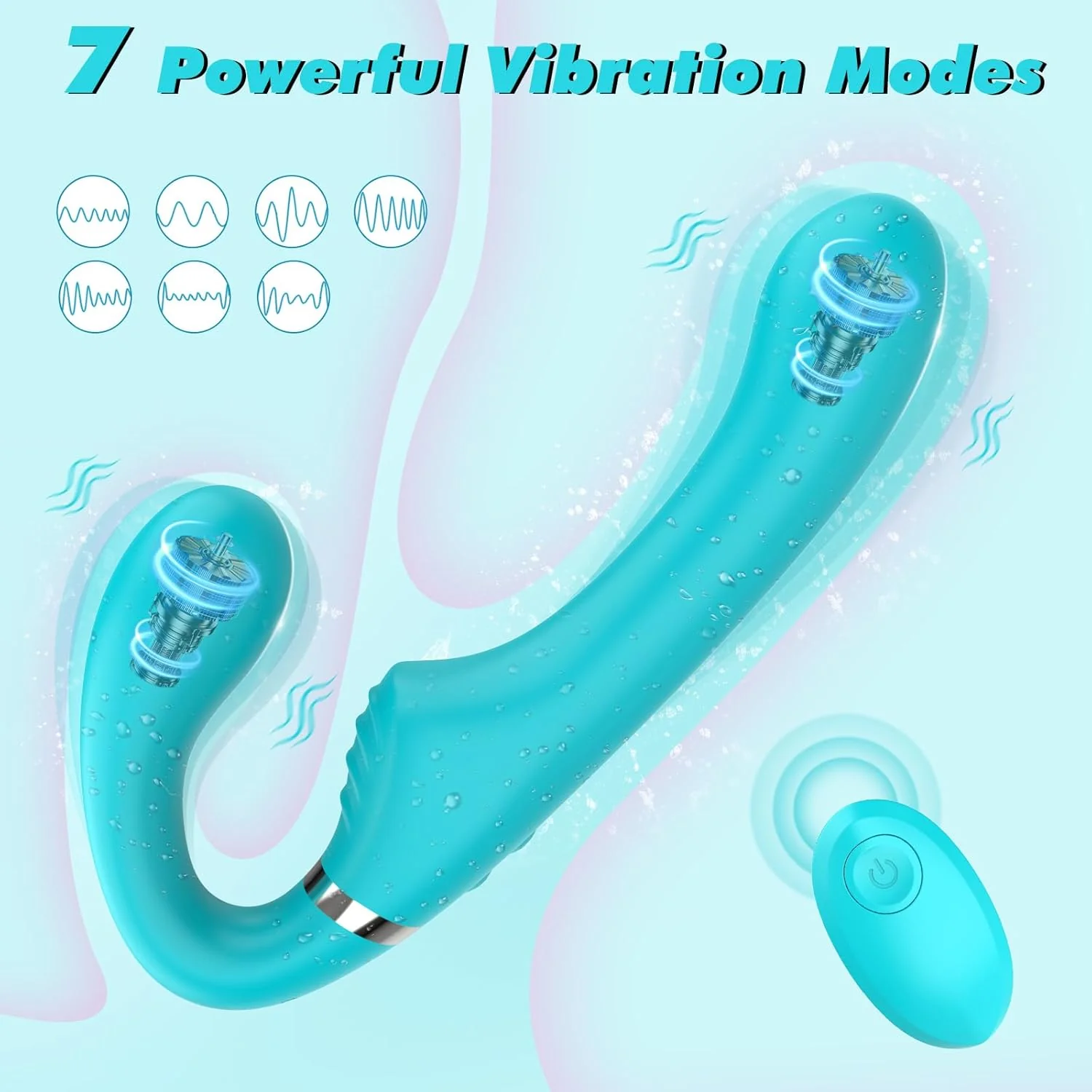 FlexPulse Dual Sided Strapless Strap-On Dildo - Image 3