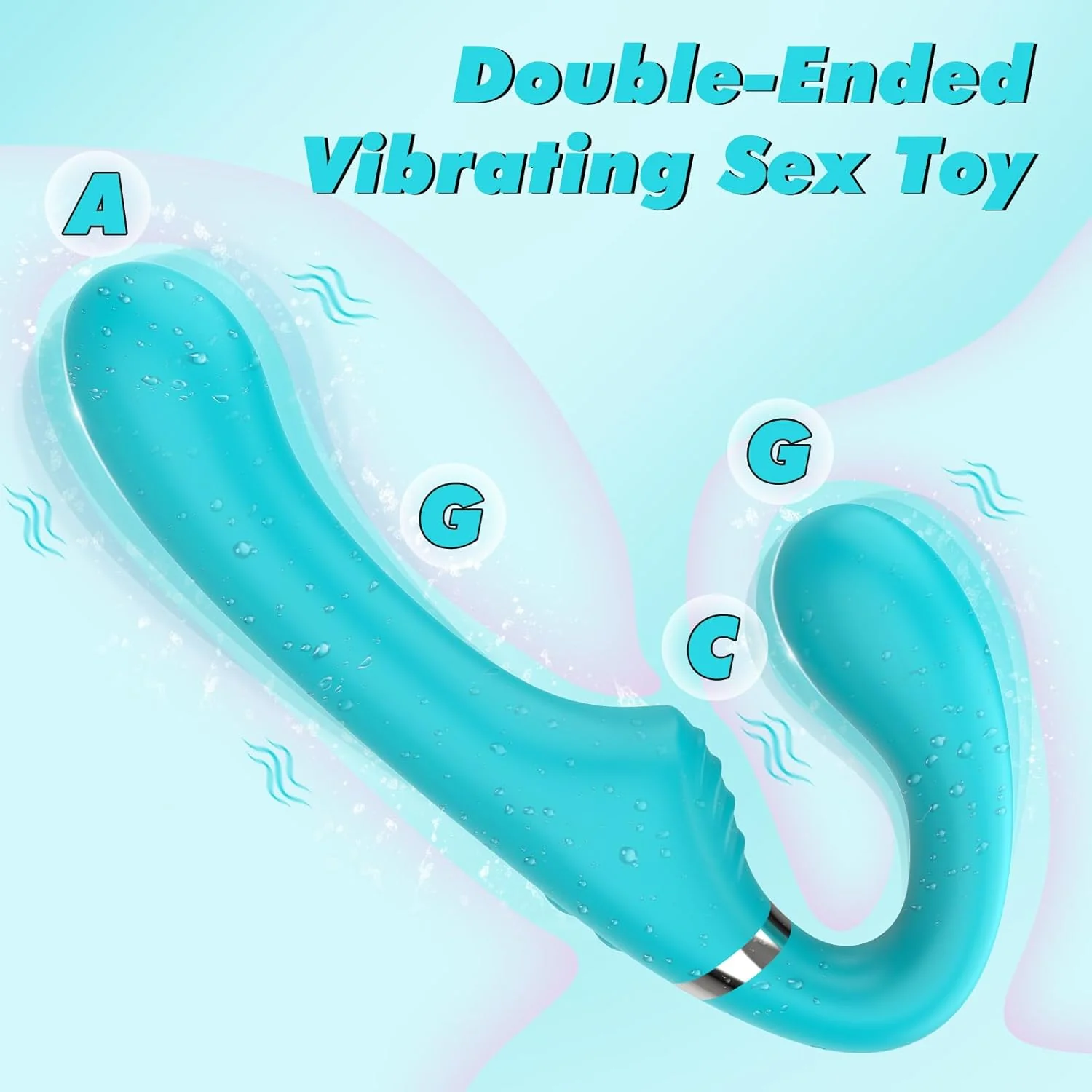 FlexPulse Dual Sided Strapless Strap-On Dildo - Image 4