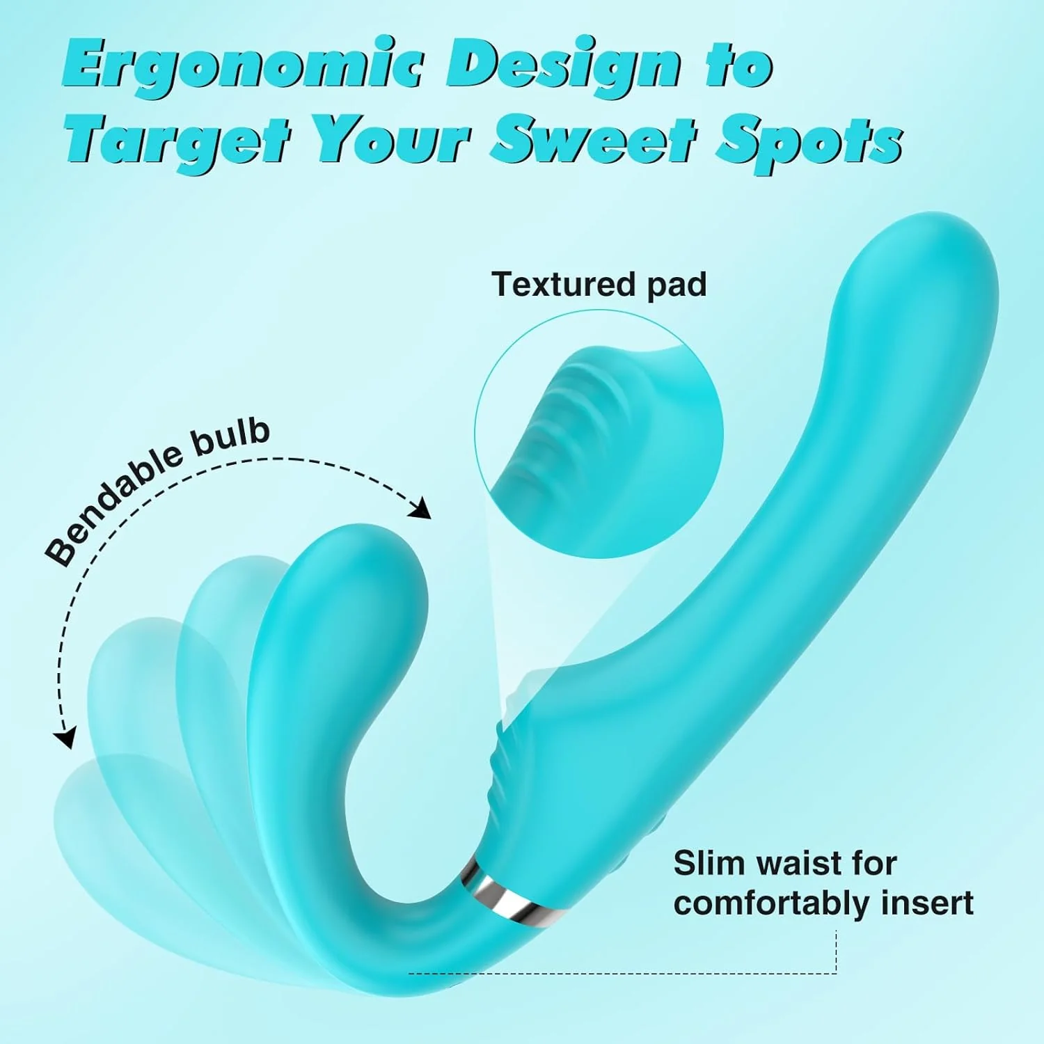 FlexPulse Dual Sided Strapless Strap-On Dildo - Image 5