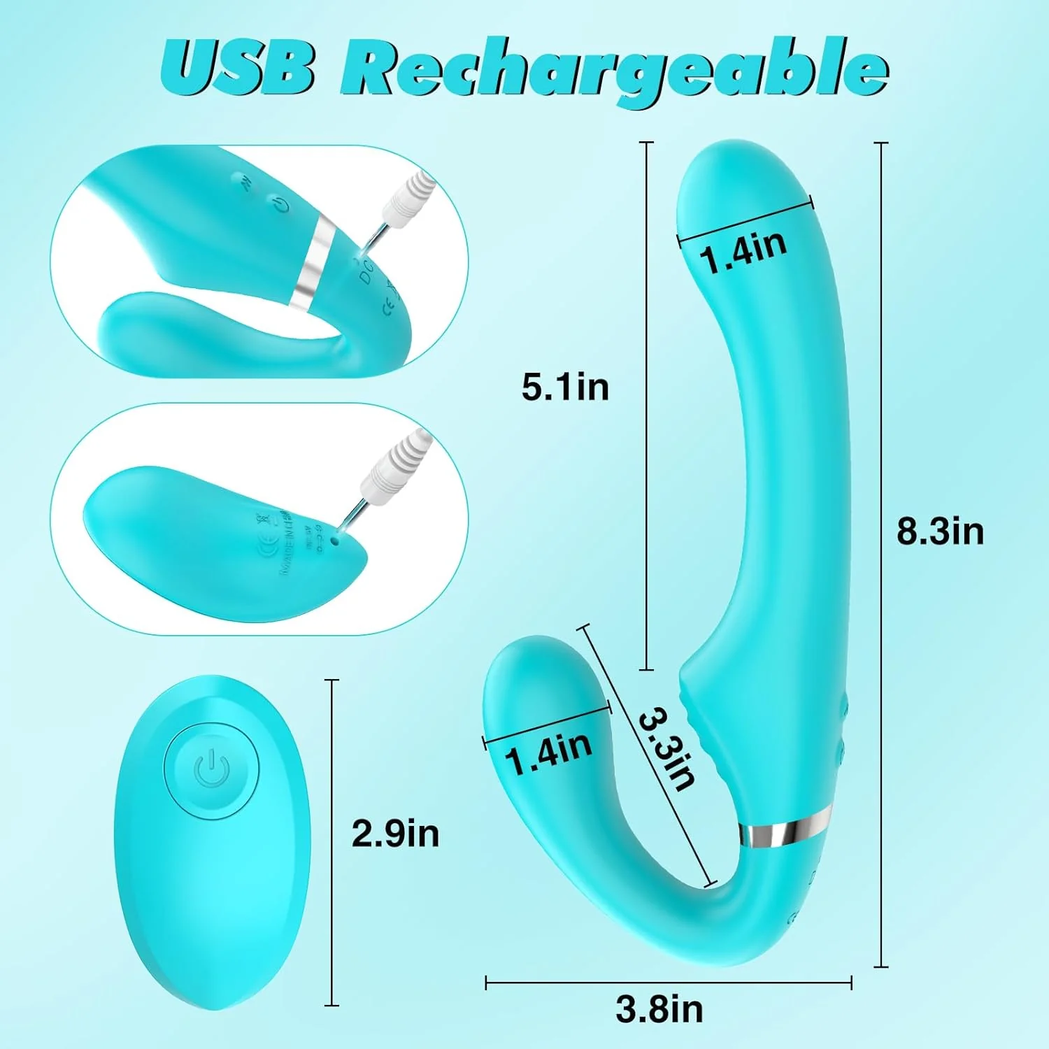 FlexPulse Dual Sided Strapless Strap-On Dildo - Image 7
